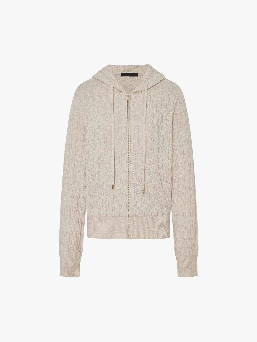 Drawstring Hooded Zipper Cardigan