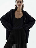 Hooded Zipper Cardigan