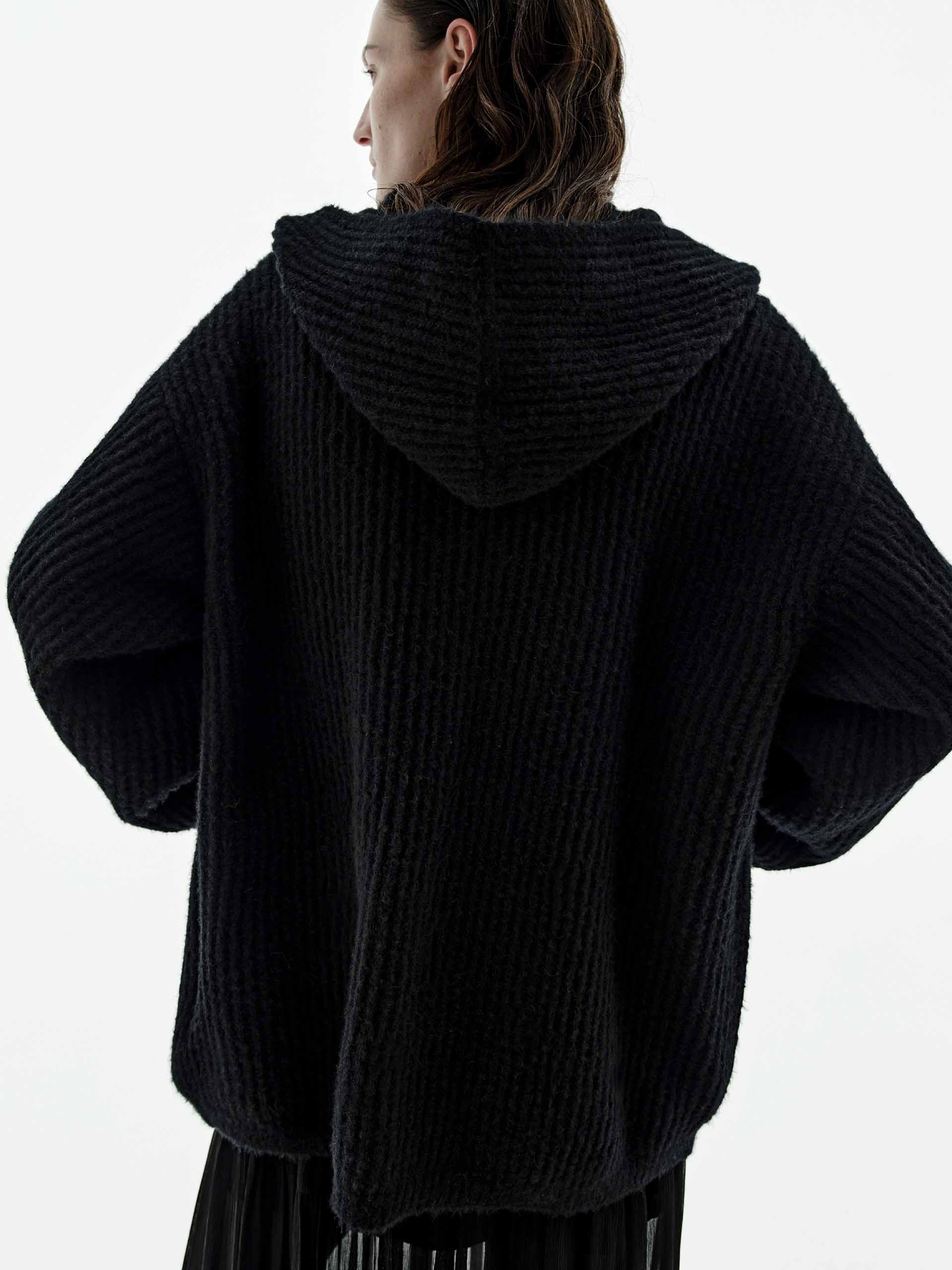 Hooded Zipper Cardigan