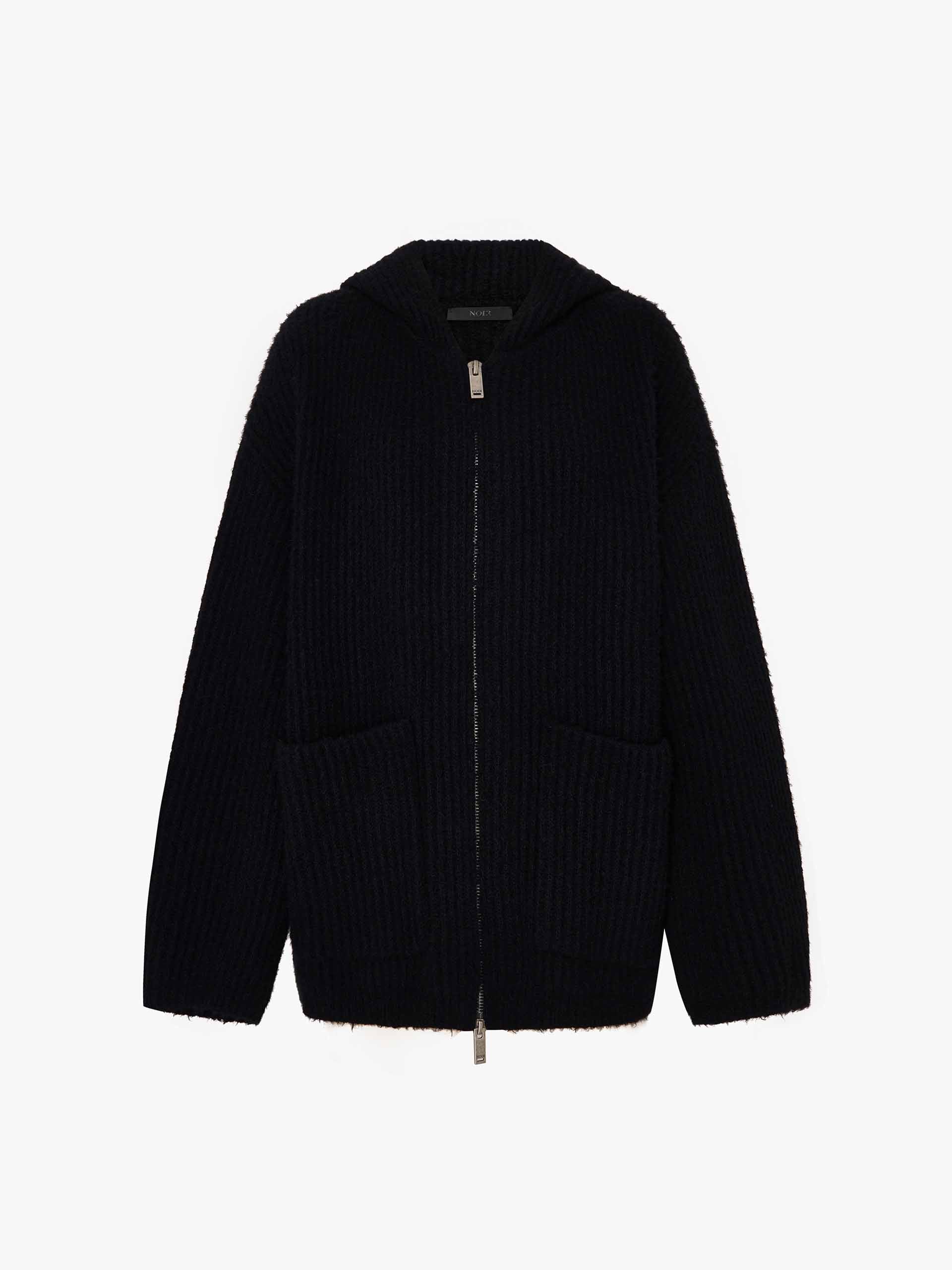 Hooded Zipper Cardigan