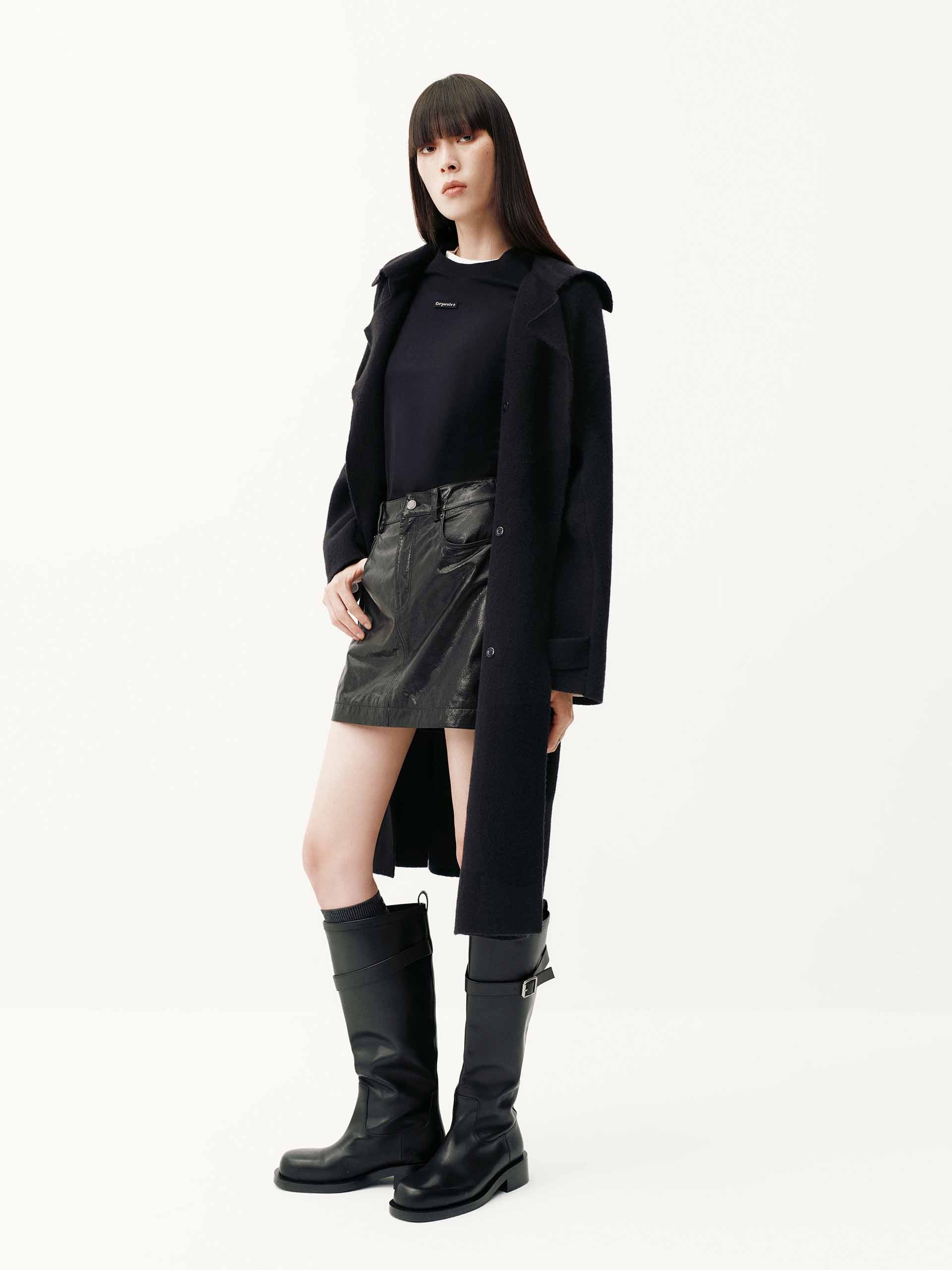 Wool Blend Long Cardigan
