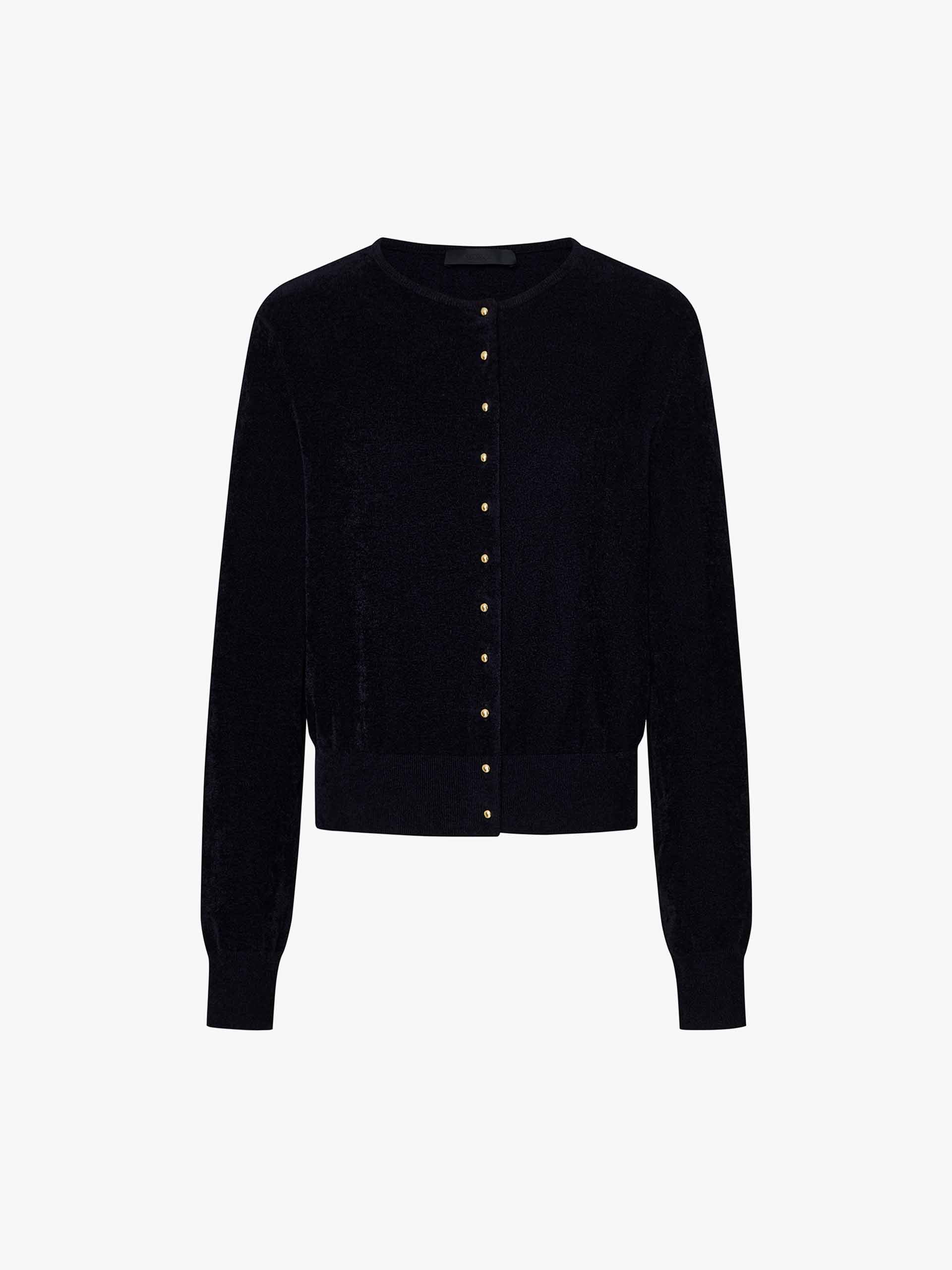 Metal Button Soft Cardigan