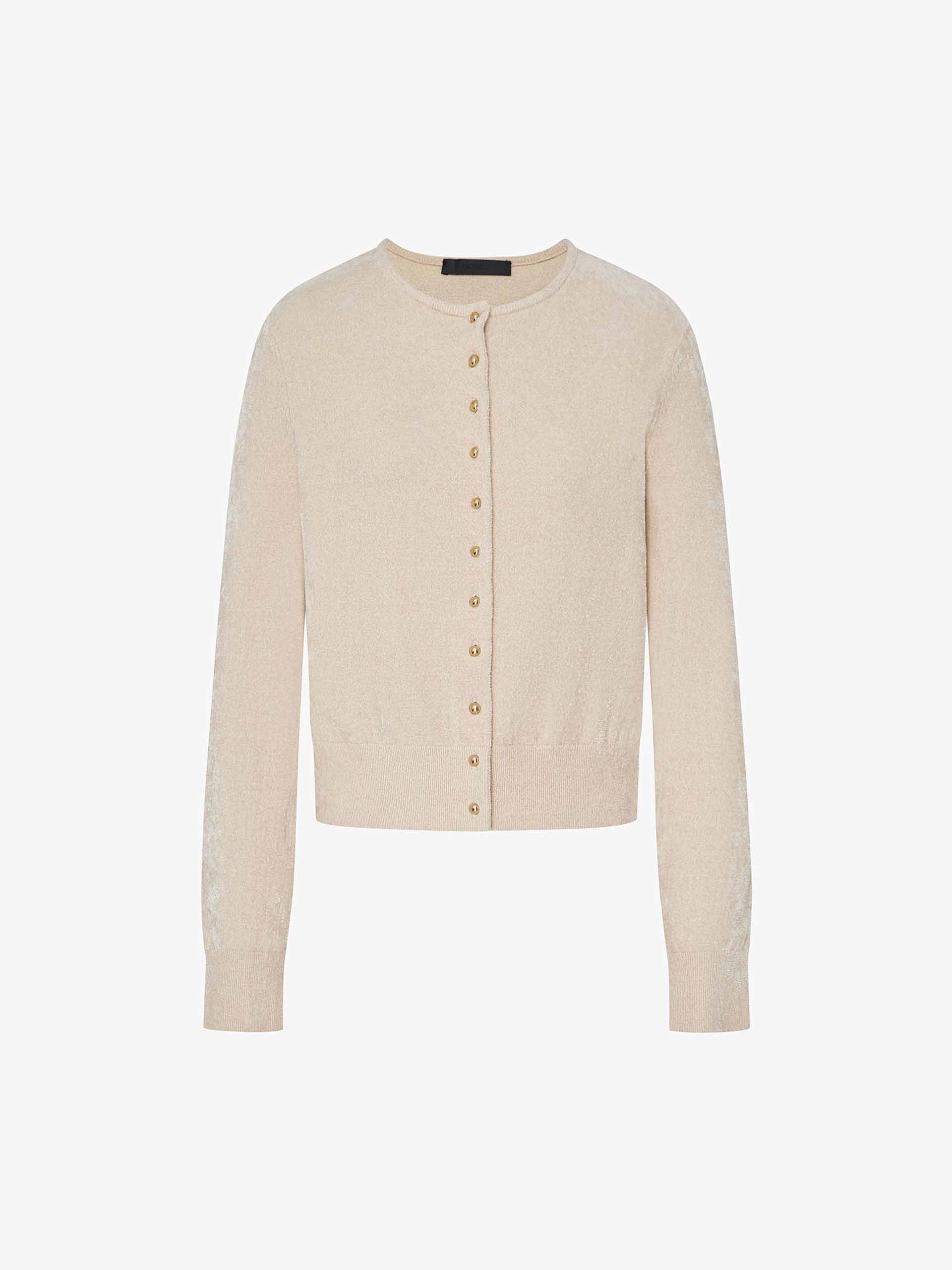 Metal Button Soft Cardigan