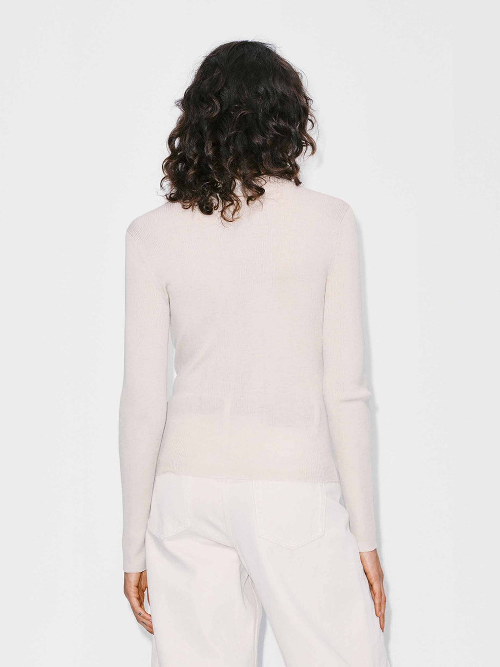 Fitted Layered Wool Cardigan