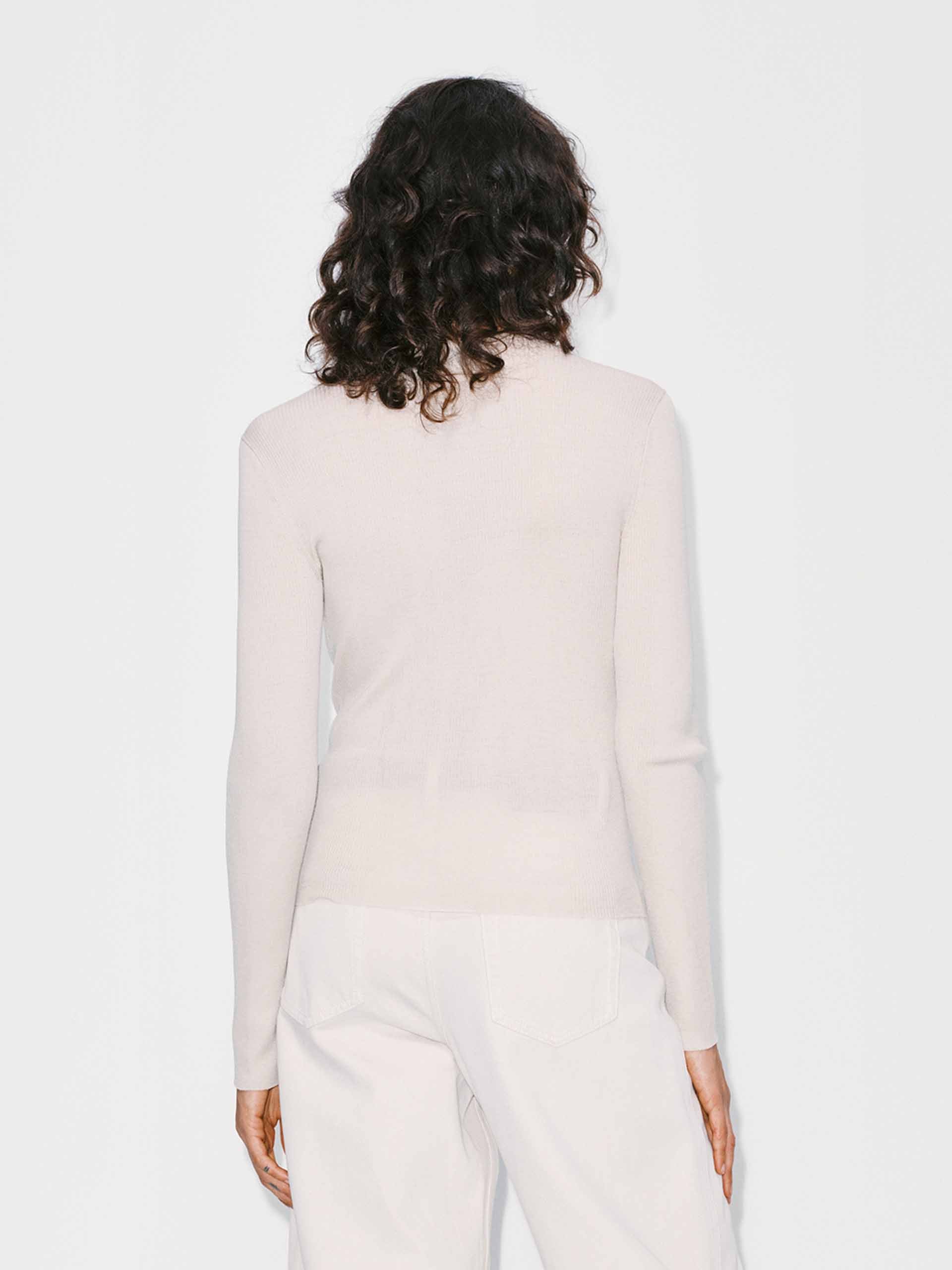 Fitted Layered Wool Cardigan