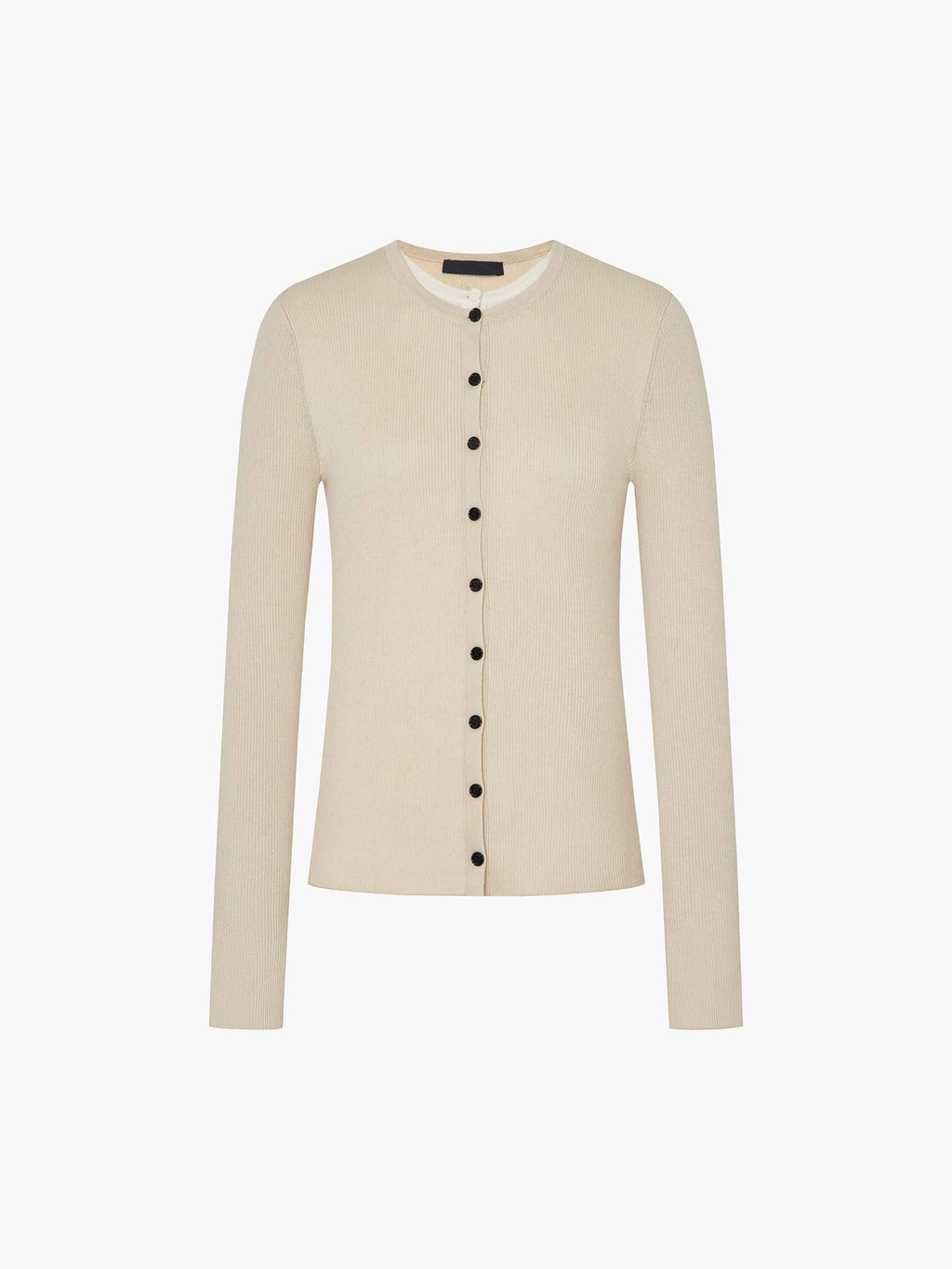 Fitted Layered Wool Cardigan