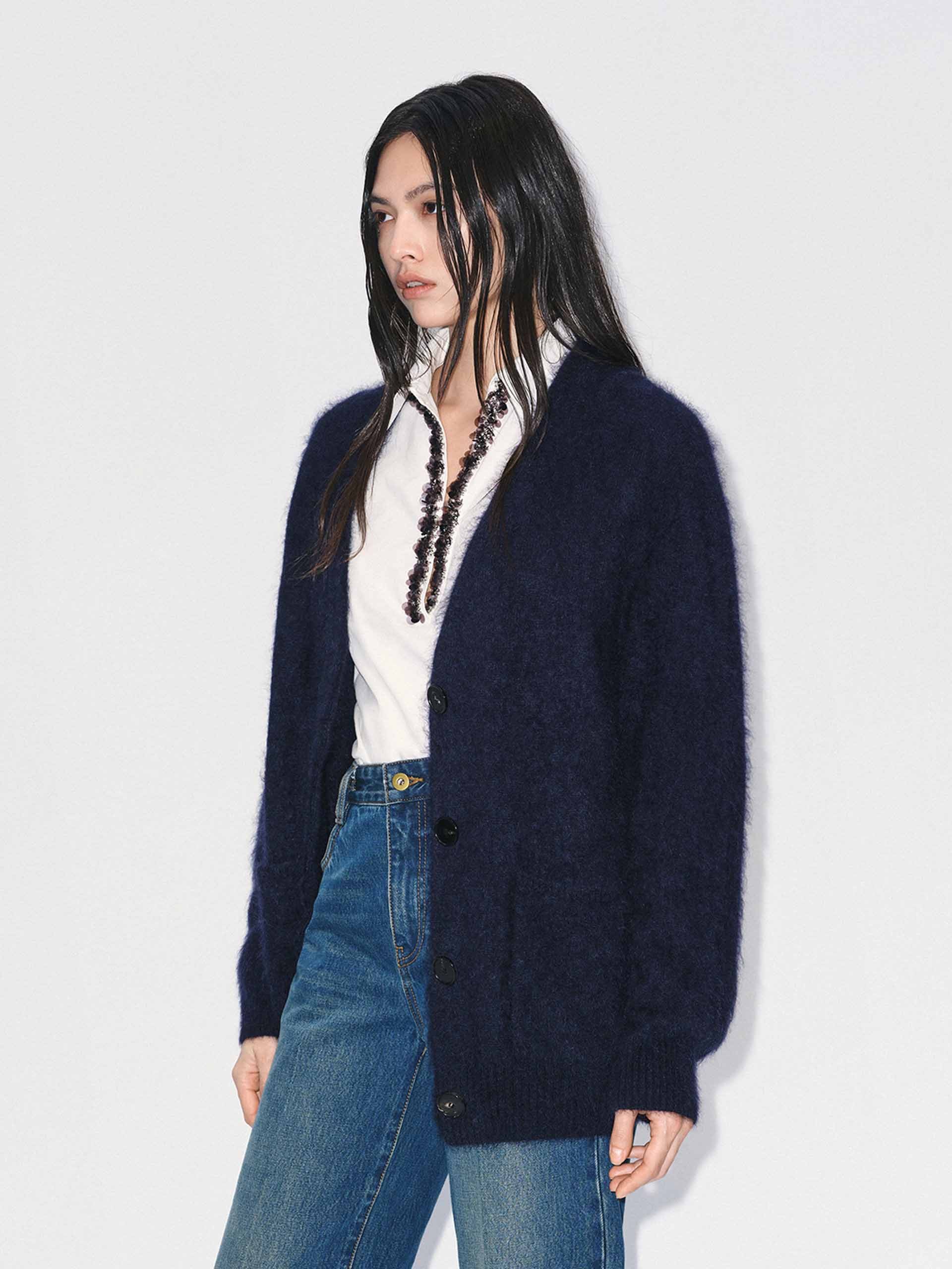 Furry Touch Knitted Cardigan