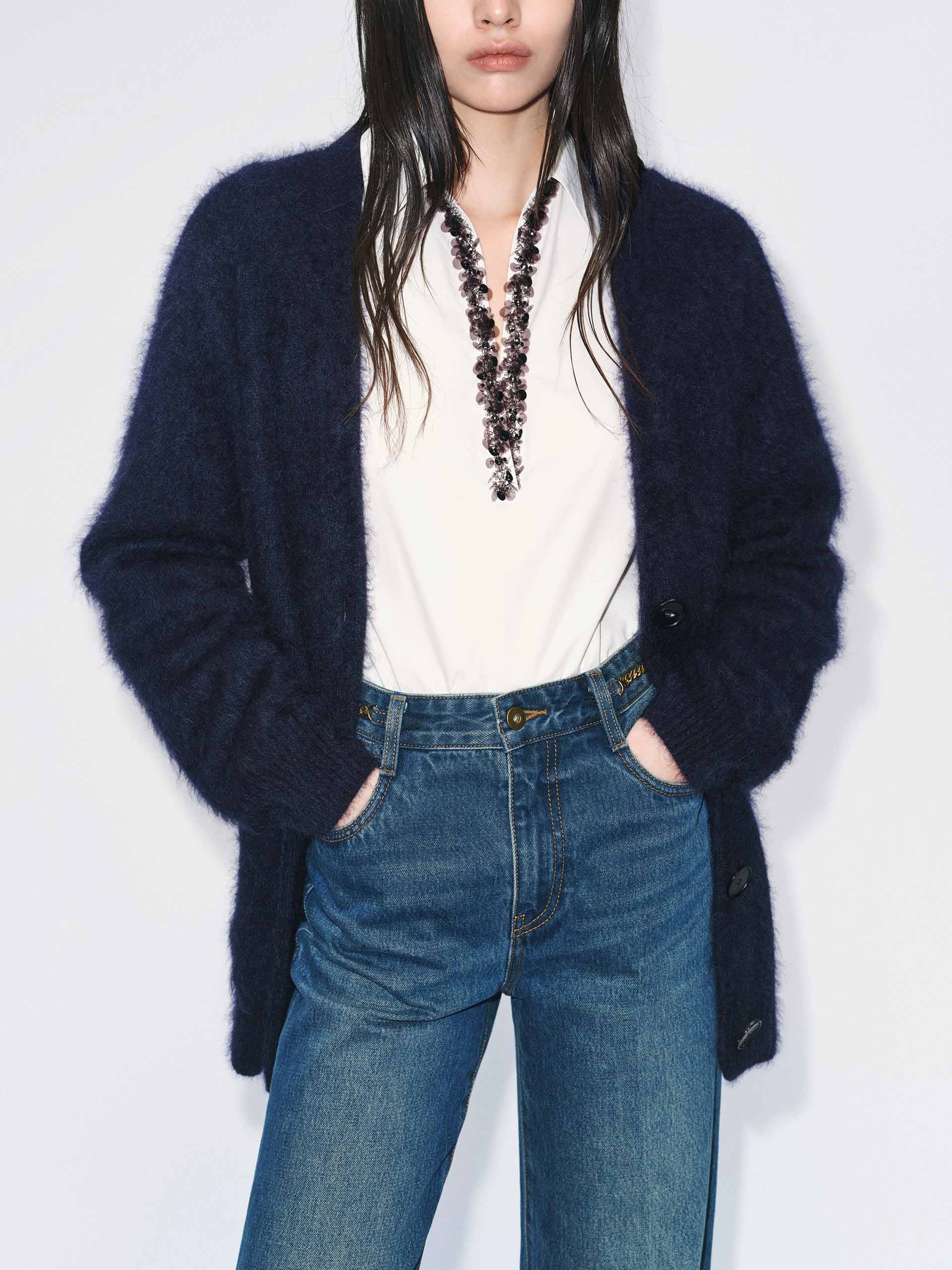Furry Touch Knitted Cardigan