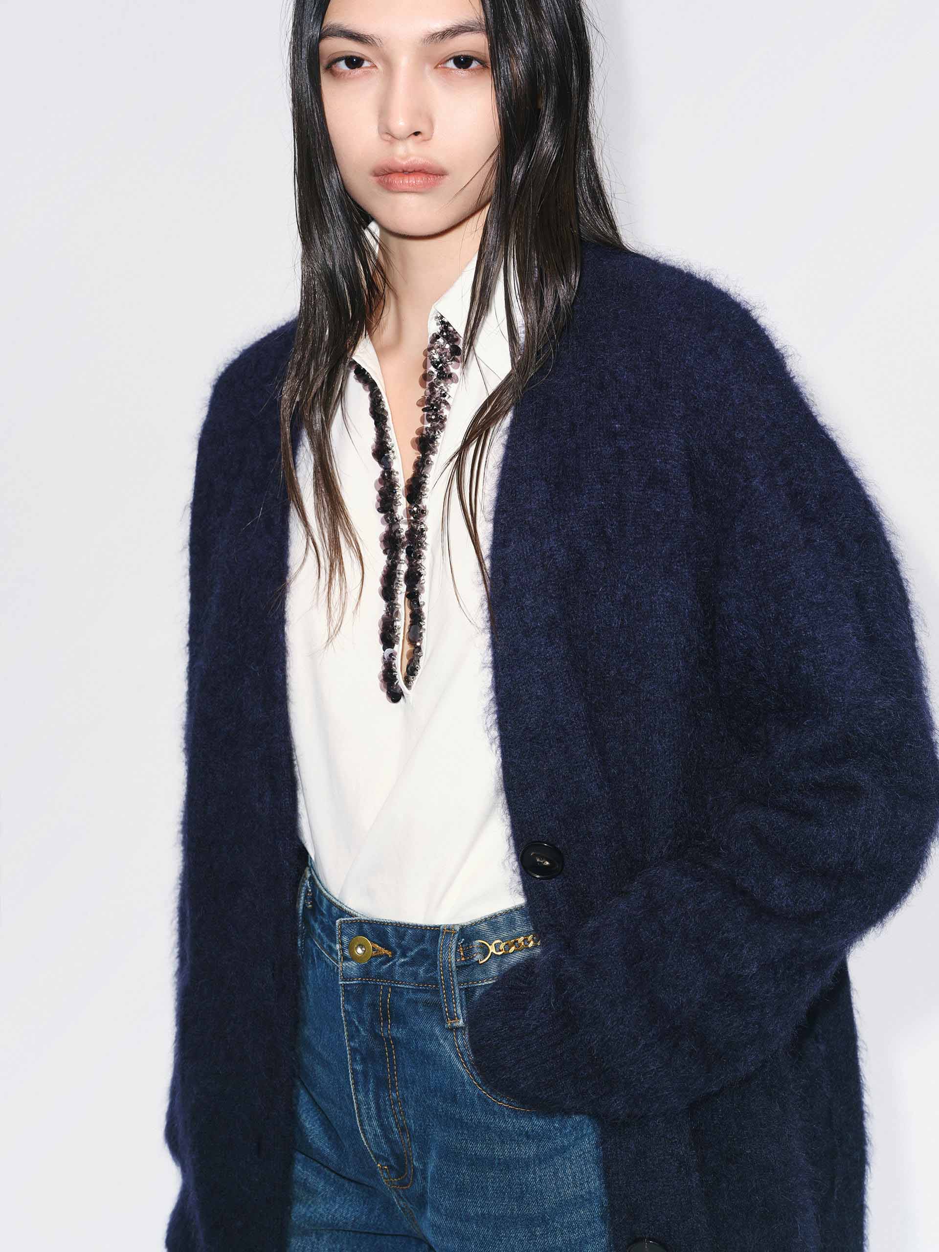 Furry Touch Knitted Cardigan