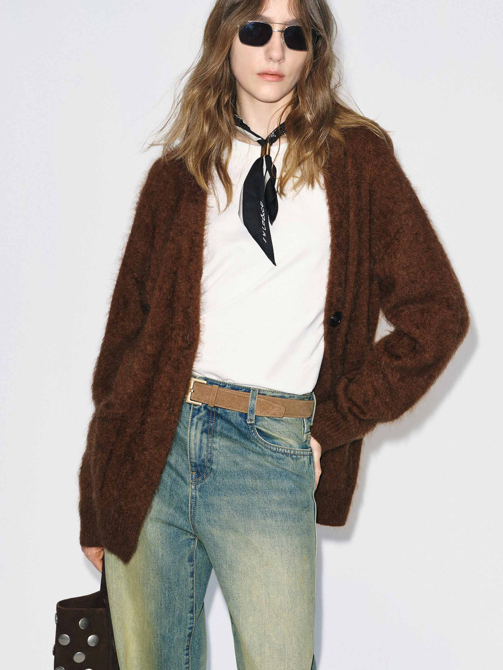 Furry Touch Knitted Cardigan