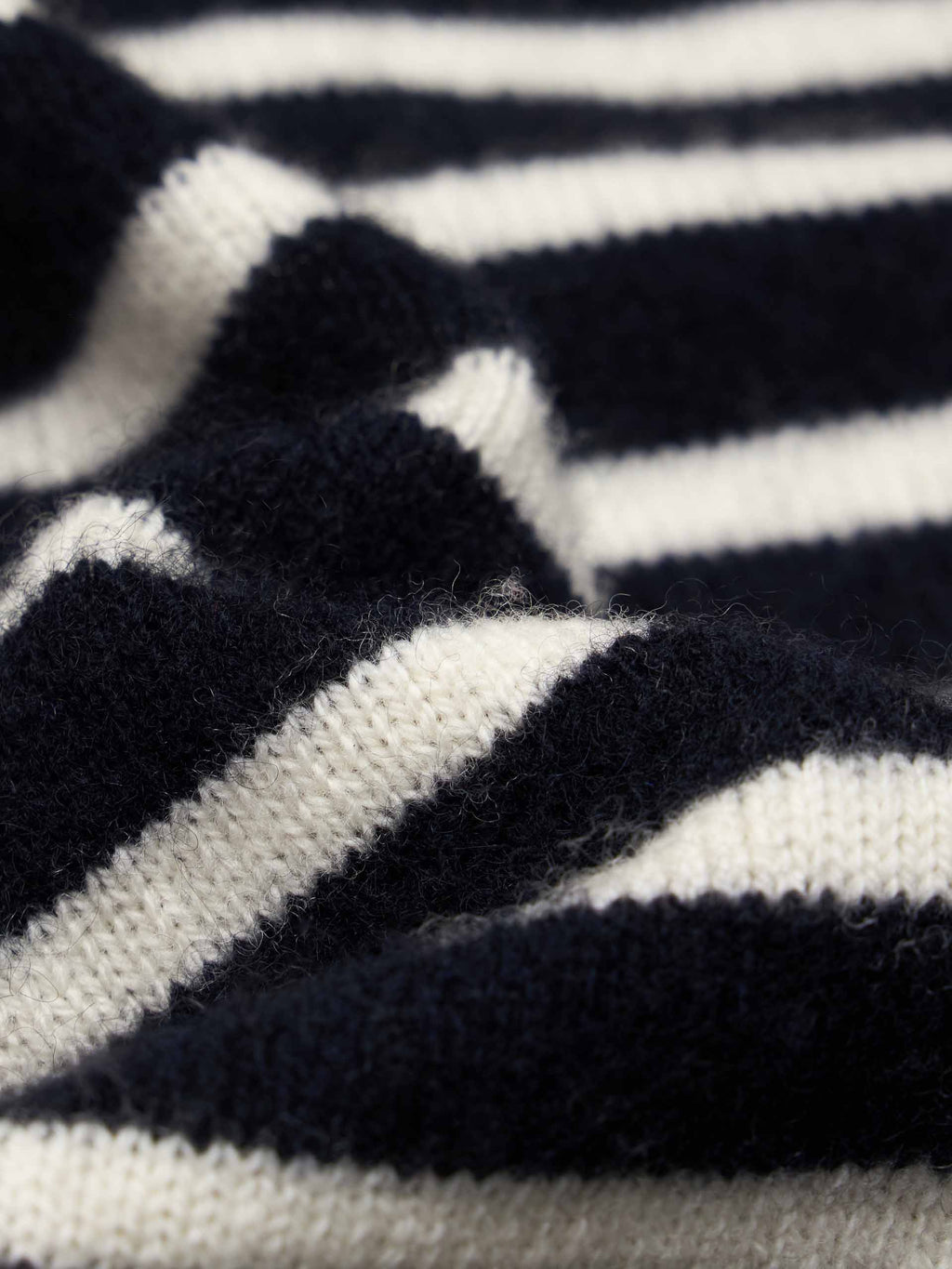 Wool Striped Knit Cardigan