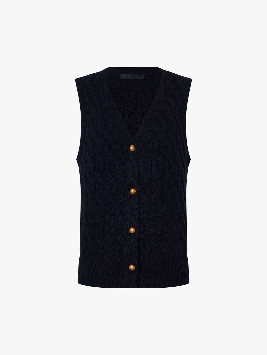 Wool Blend Sleeveless Cardigan