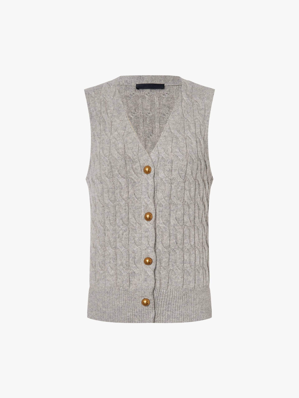Wool Blend Sleeveless Cardigan