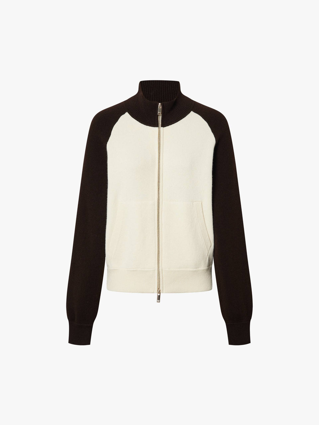 Contrast Wool Blend Cardigan