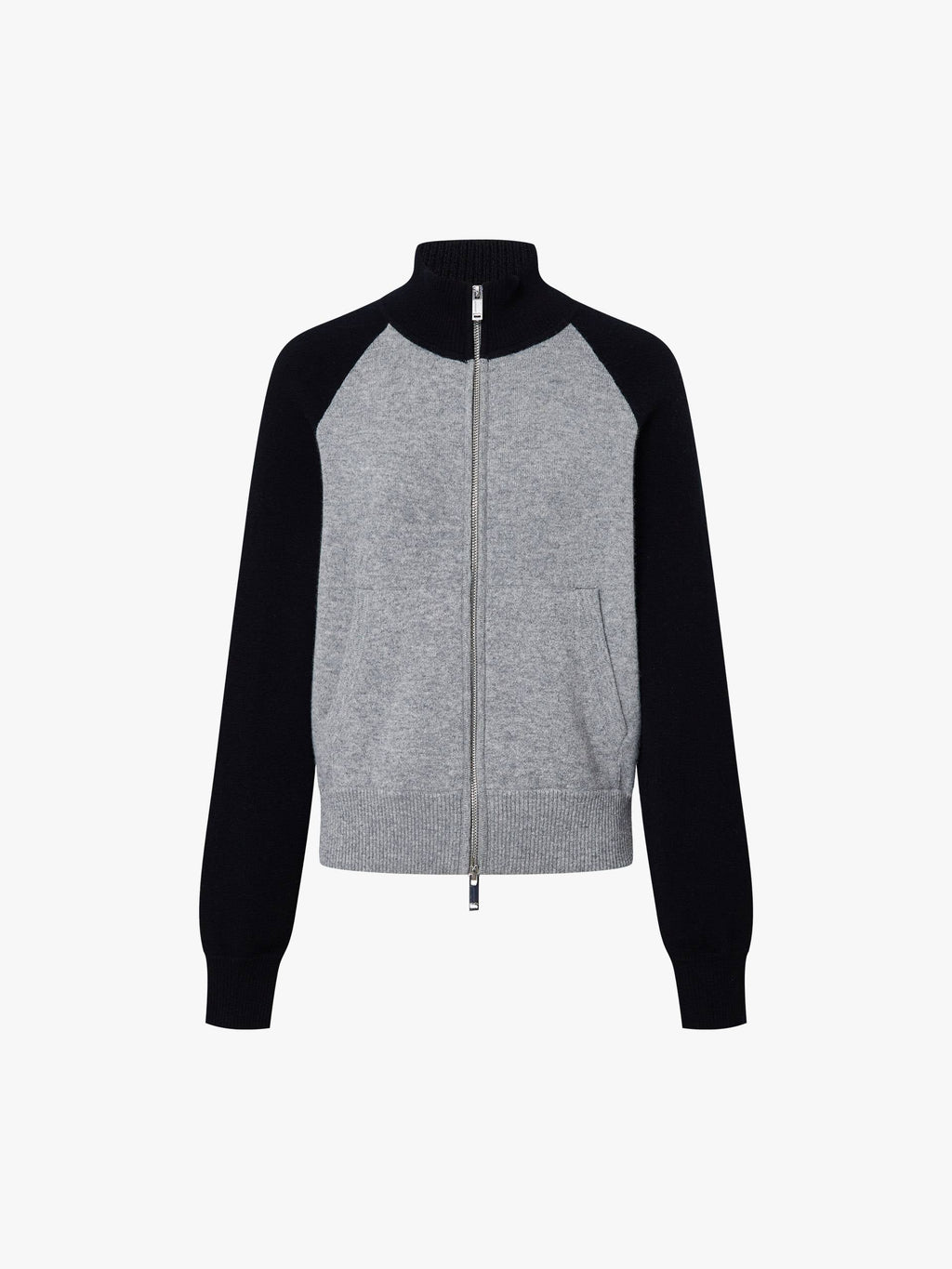 Contrast Wool Blend Cardigan