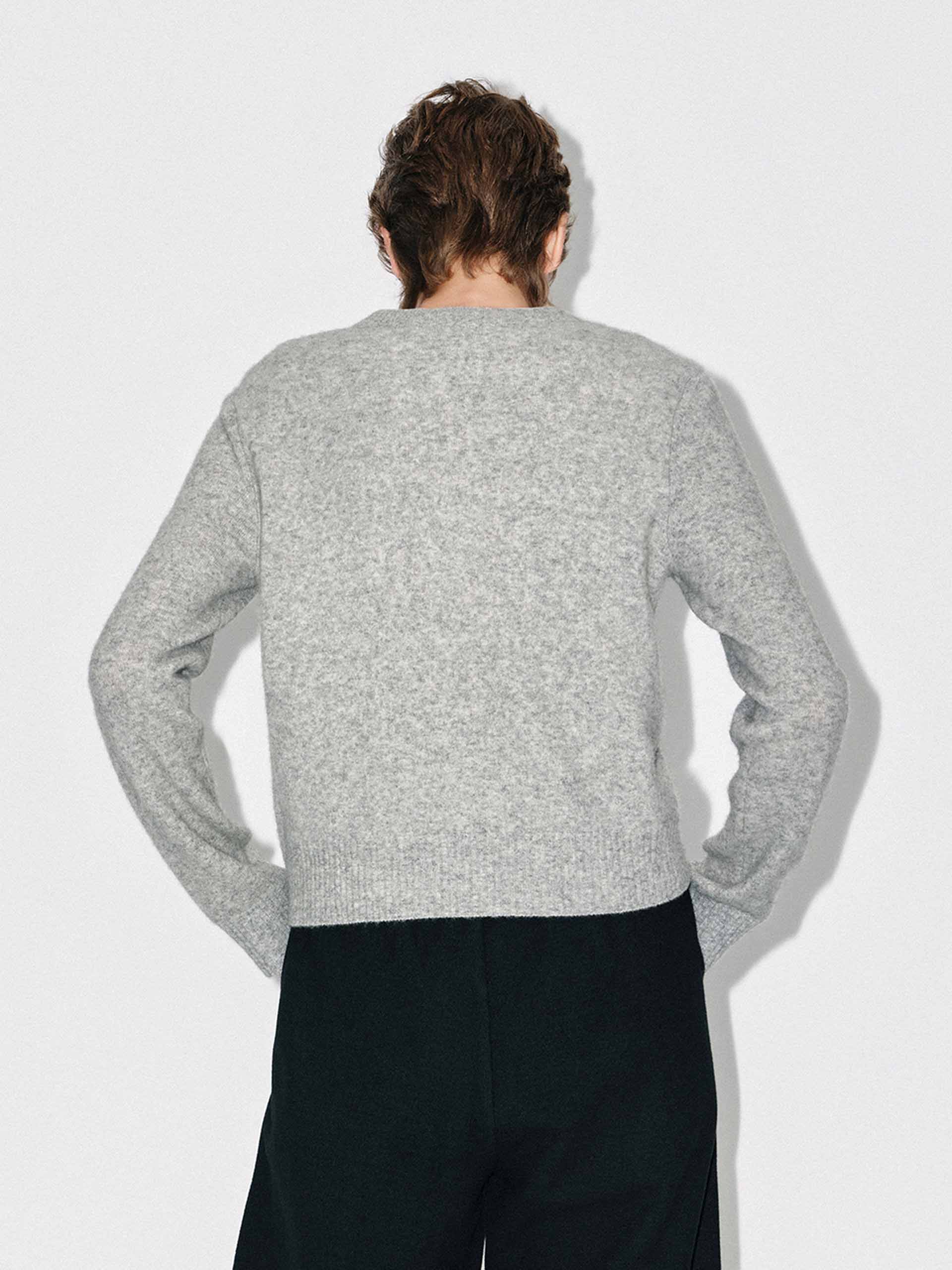 Cropped Round Neck Cardigan
