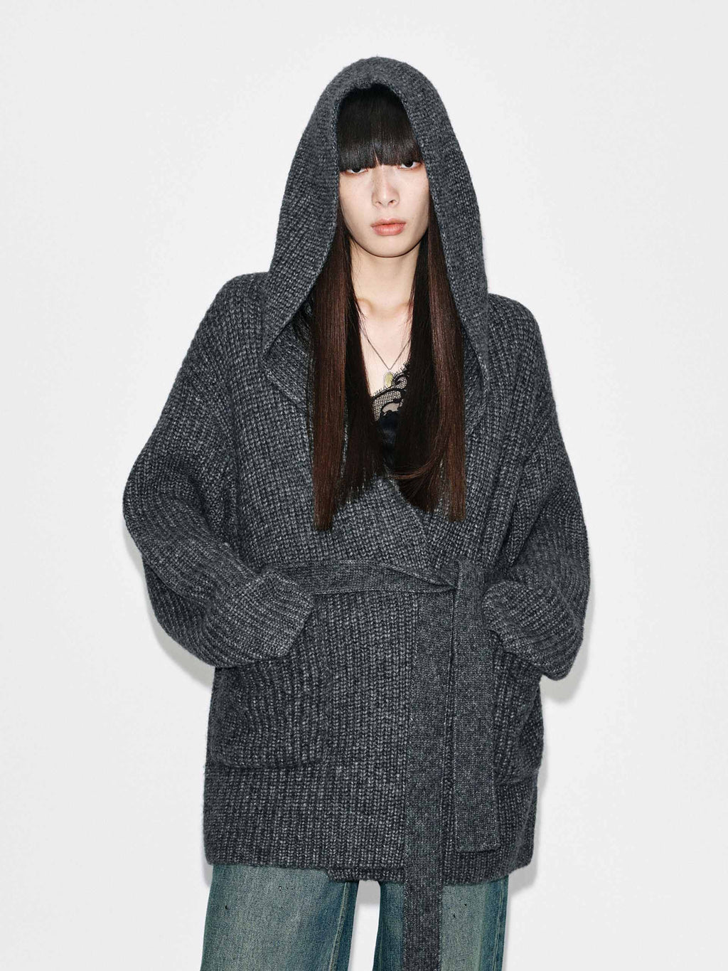 Relaxed Hooded Cardigan
