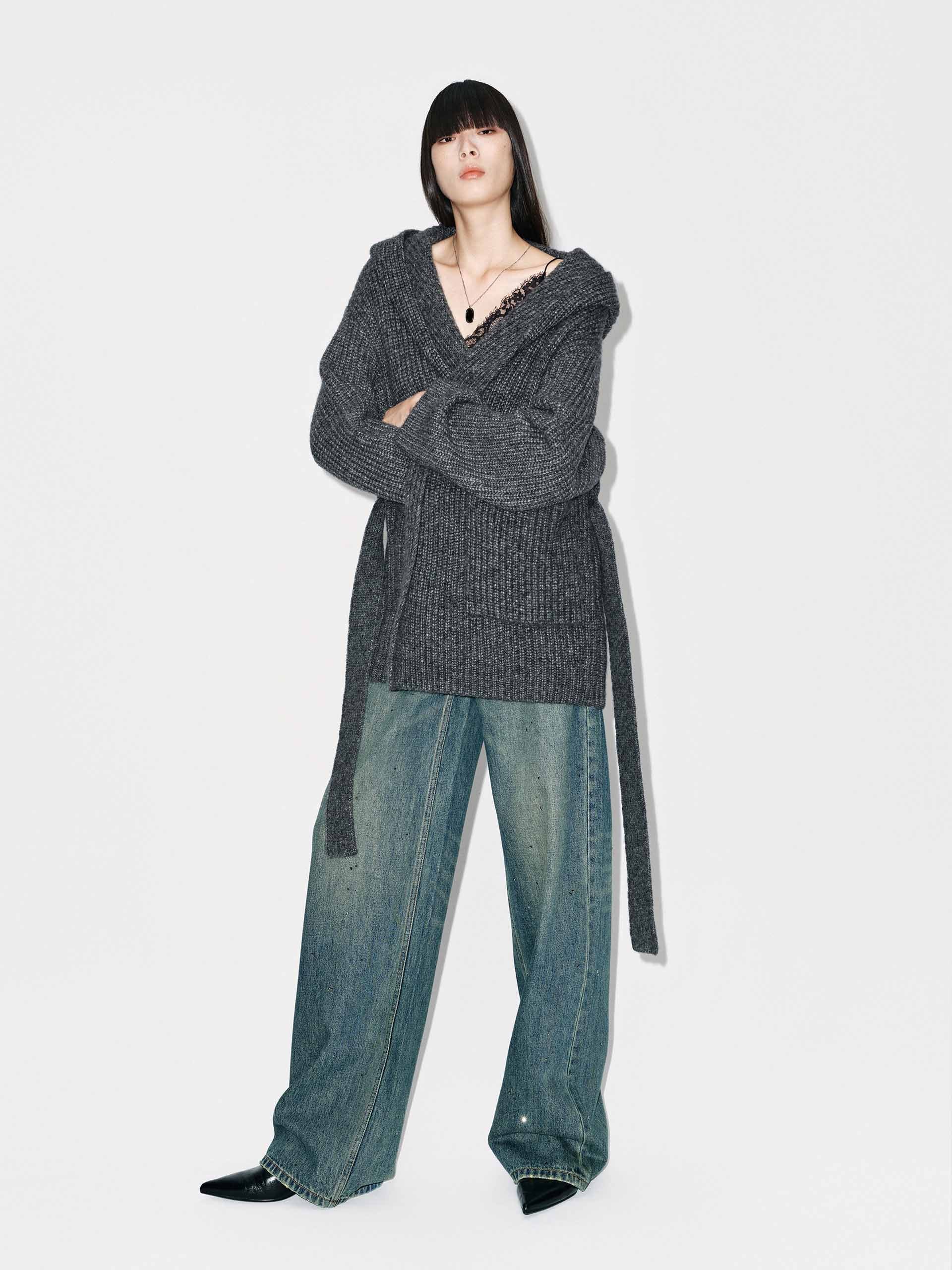 Relaxed Hooded Cardigan