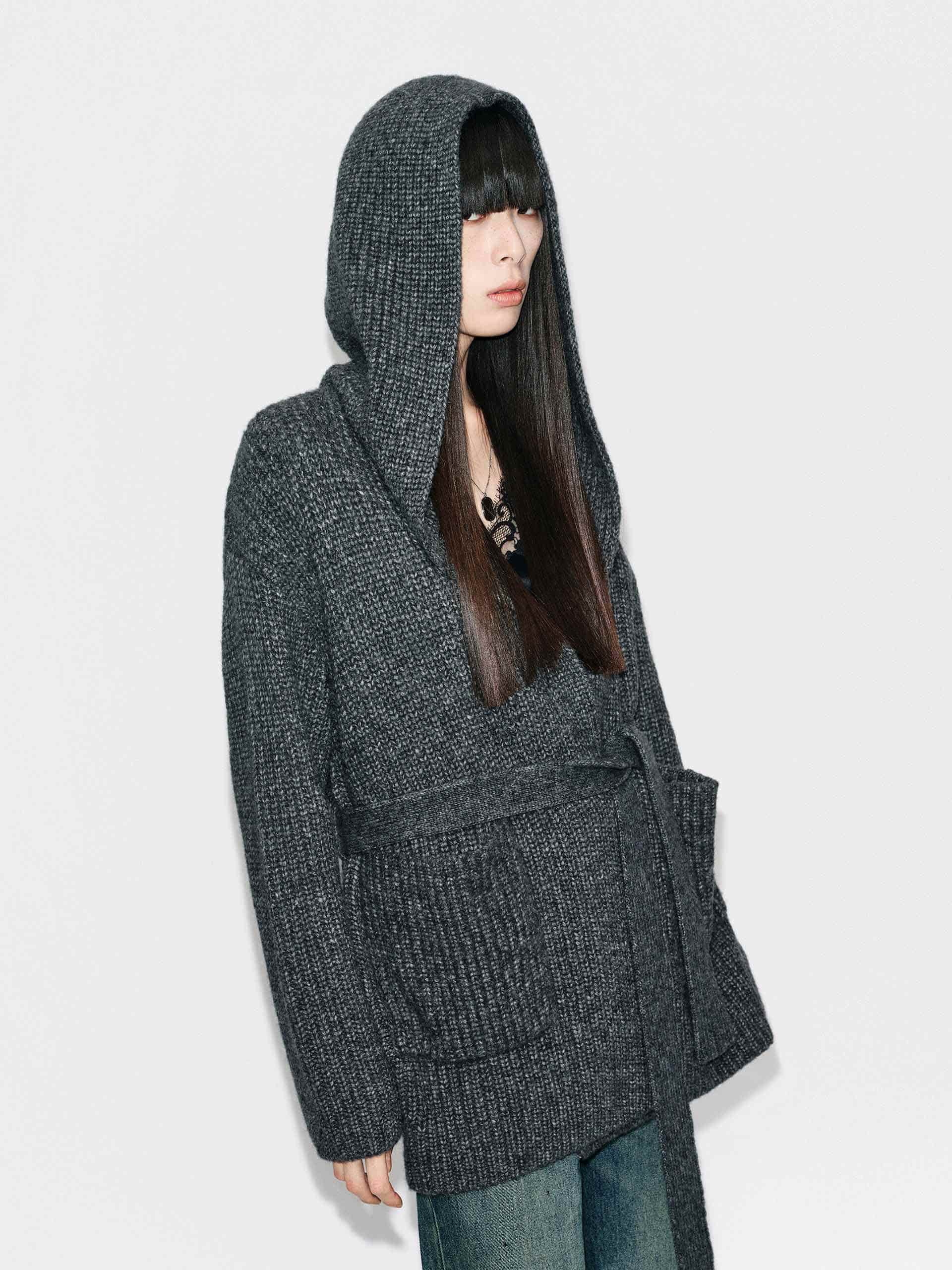Relaxed Hooded Cardigan