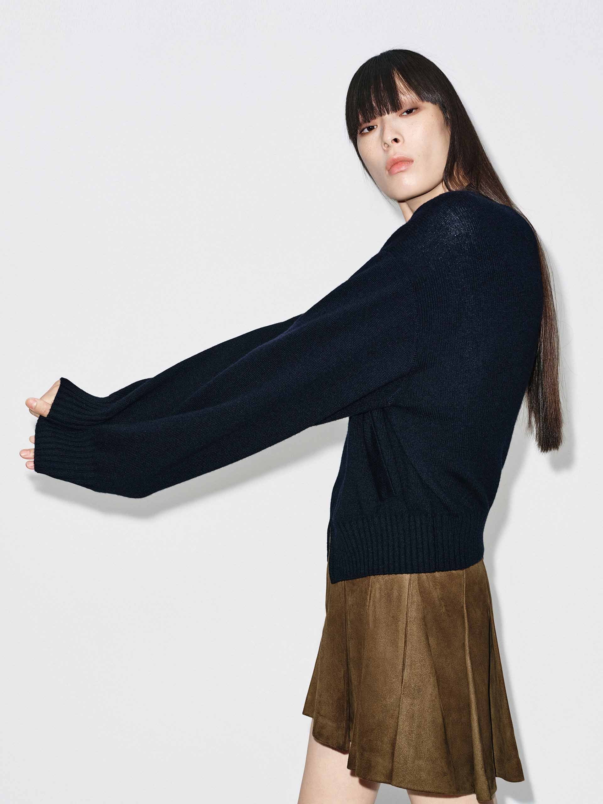 Two-way Zipper Wool Cardigan