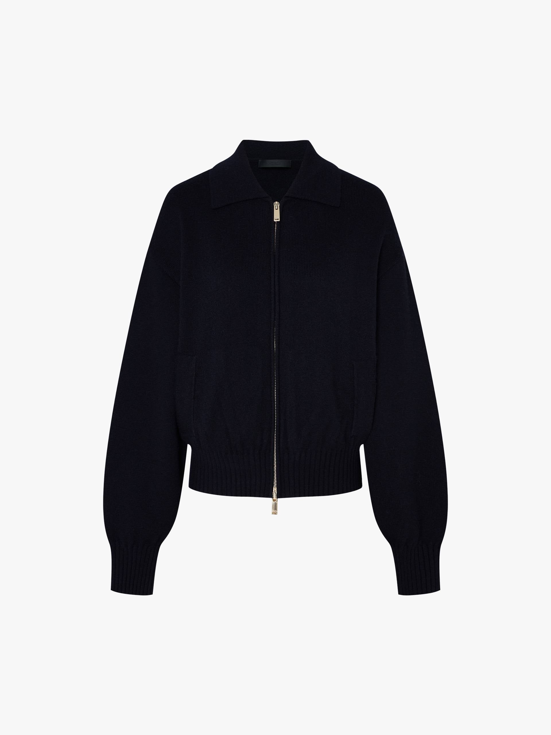 Two-way Zipper Wool Cardigan