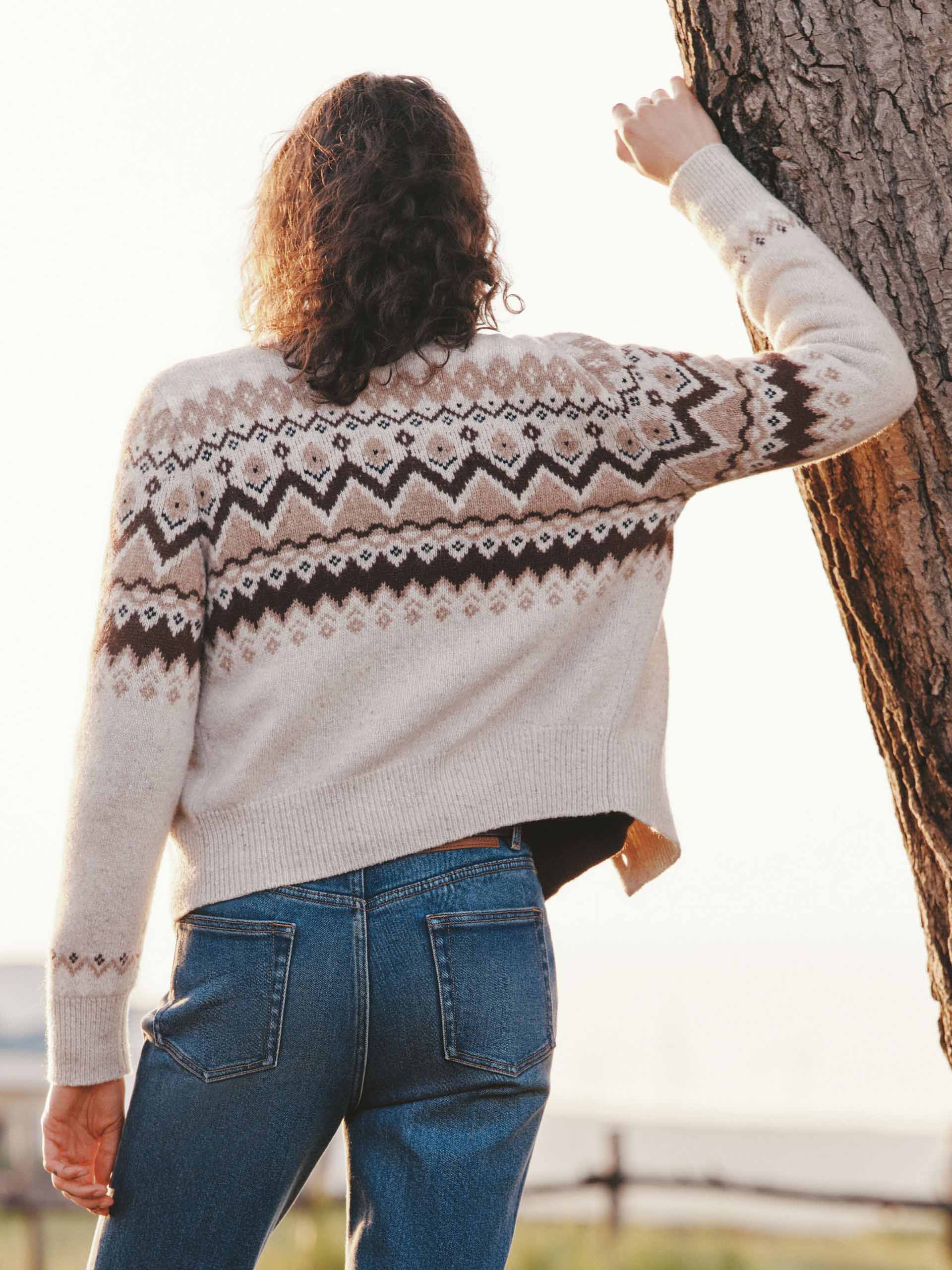 Wool Blend Fair Isle Cardigan
