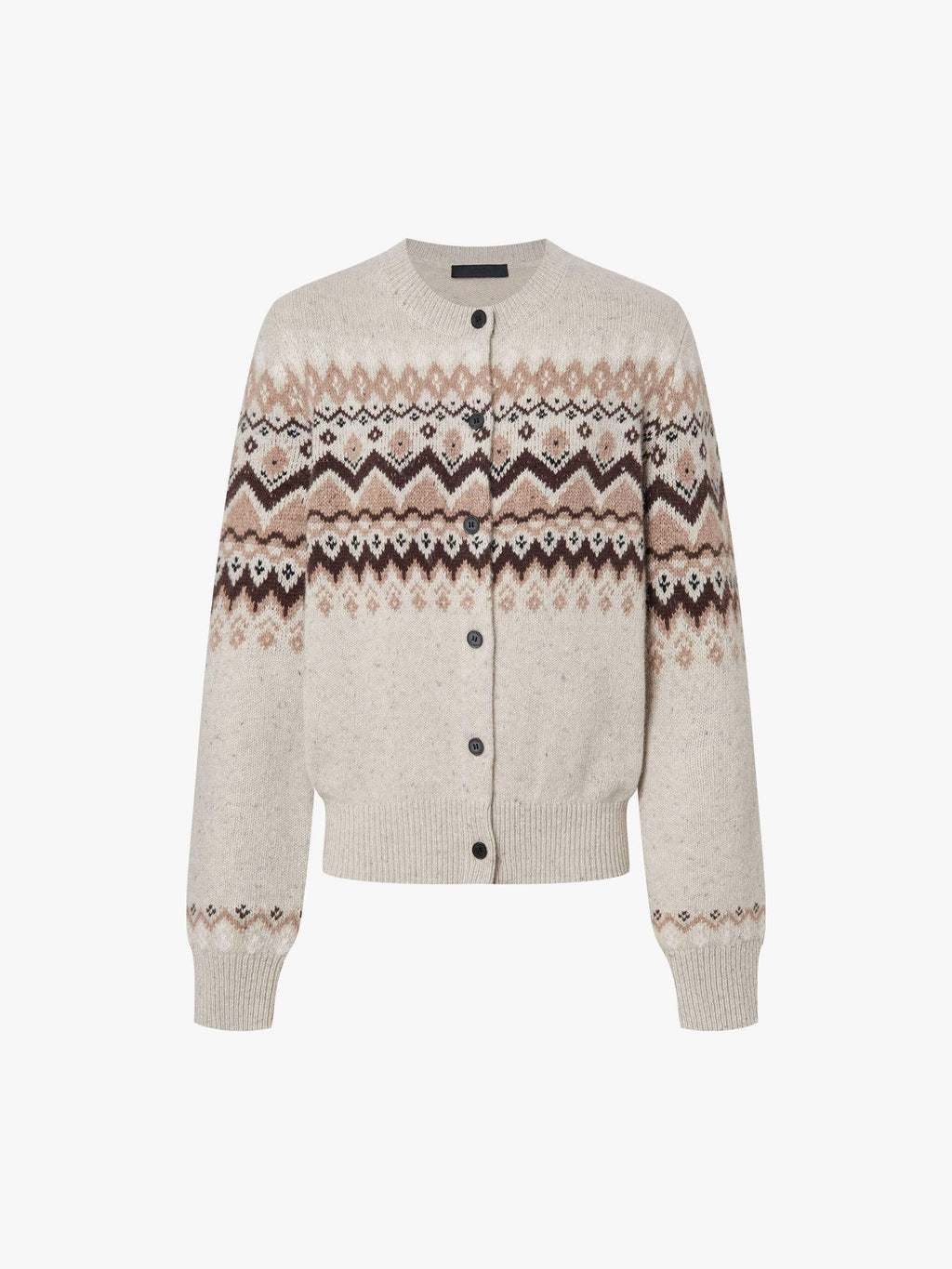 Wool Blend Fair Isle Cardigan