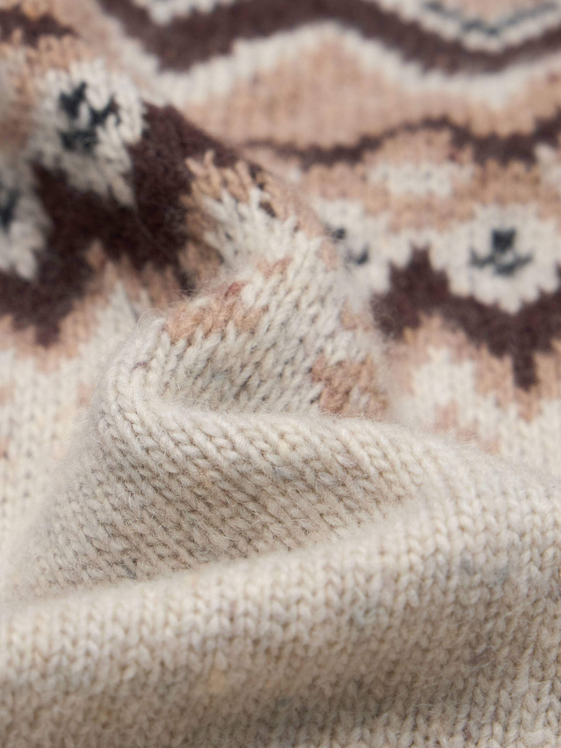 Wool Blend Fair Isle Cardigan
