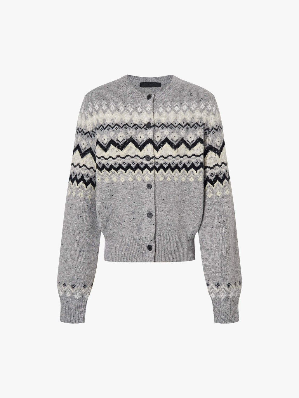Wool Blend Fair Isle Cardigan