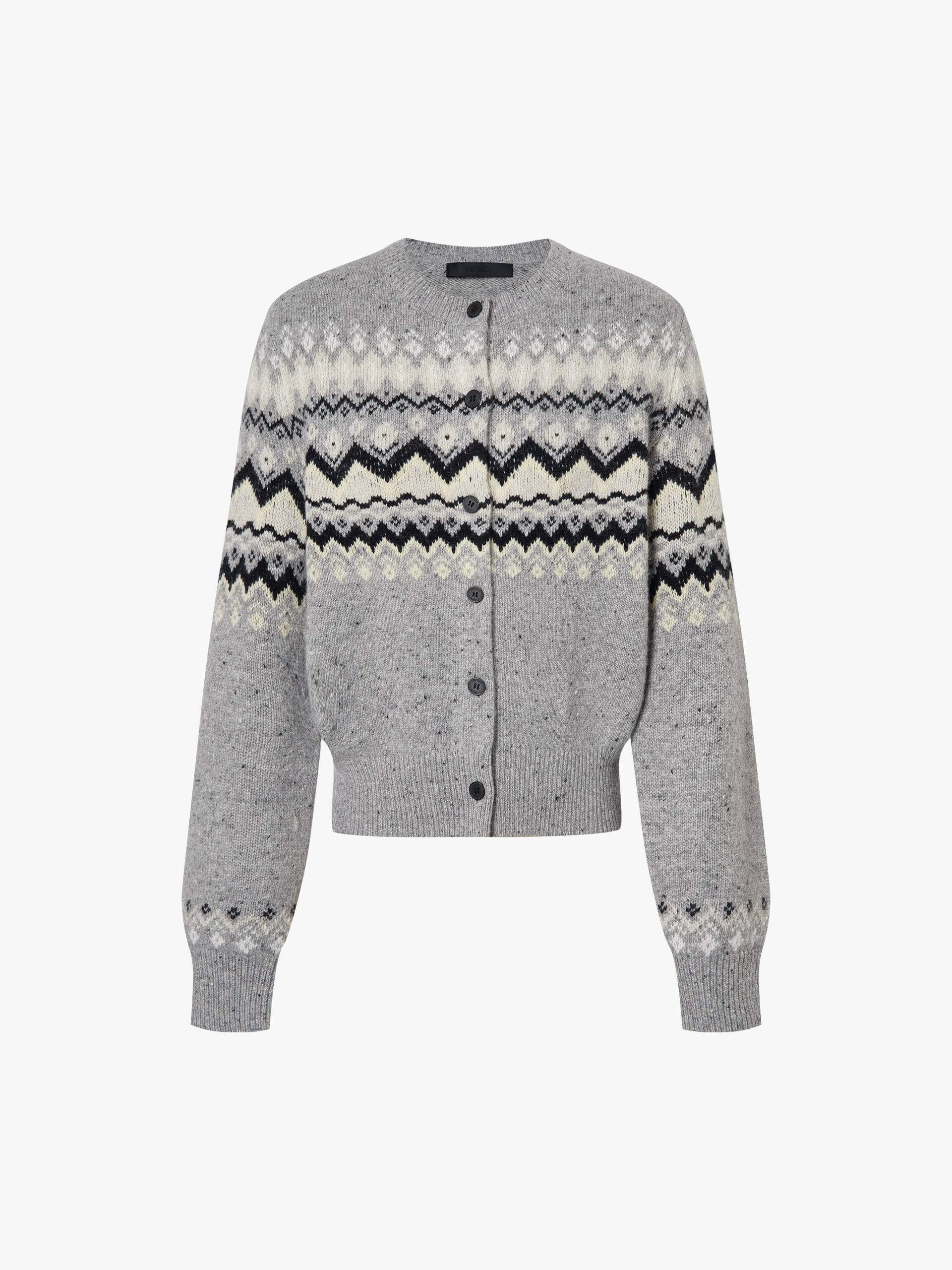 Wool Blend Fair Isle Cardigan