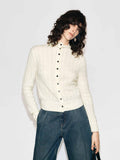Button Closure Fitted Cardigan