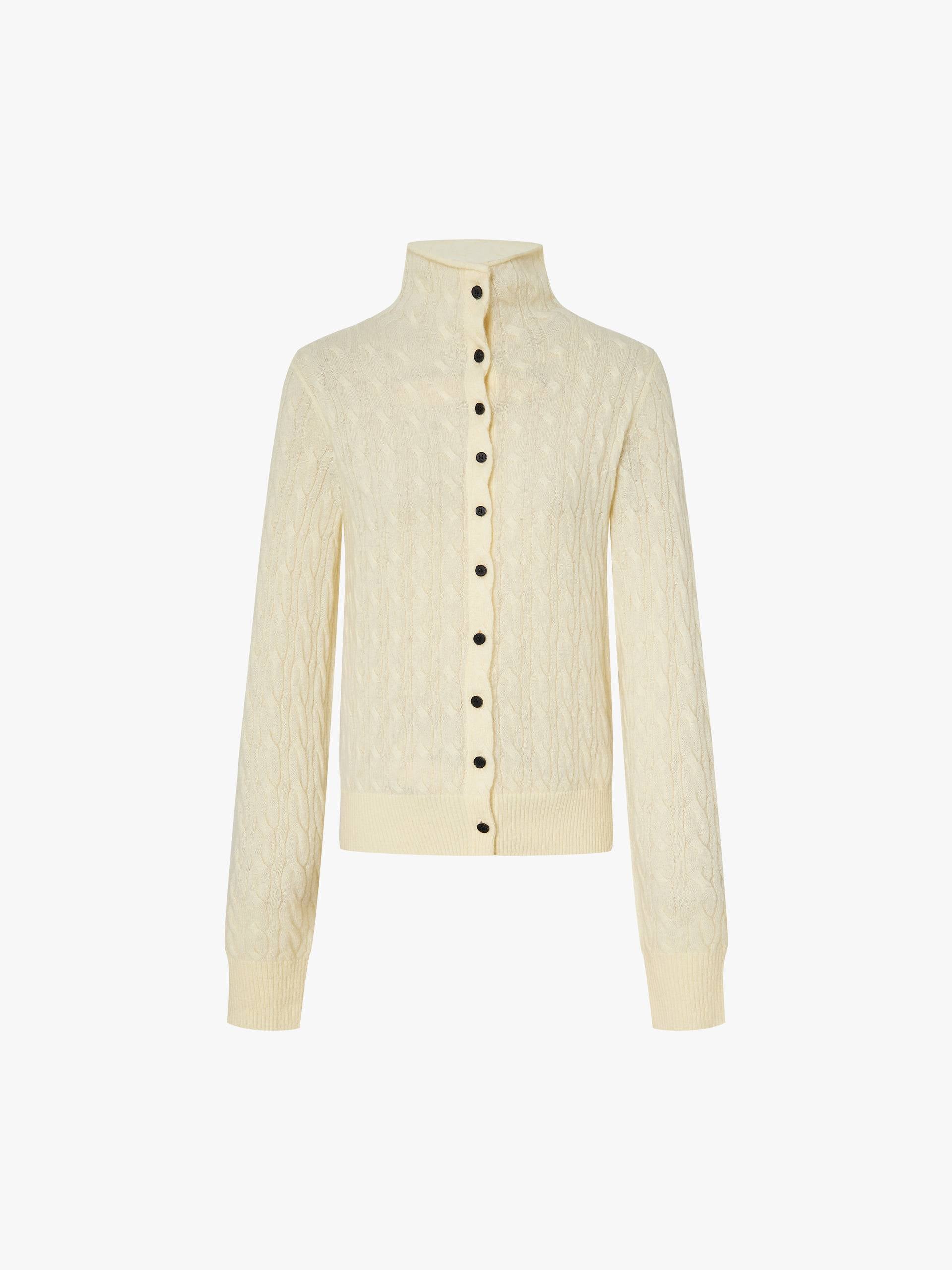 Button Closure Fitted Cardigan