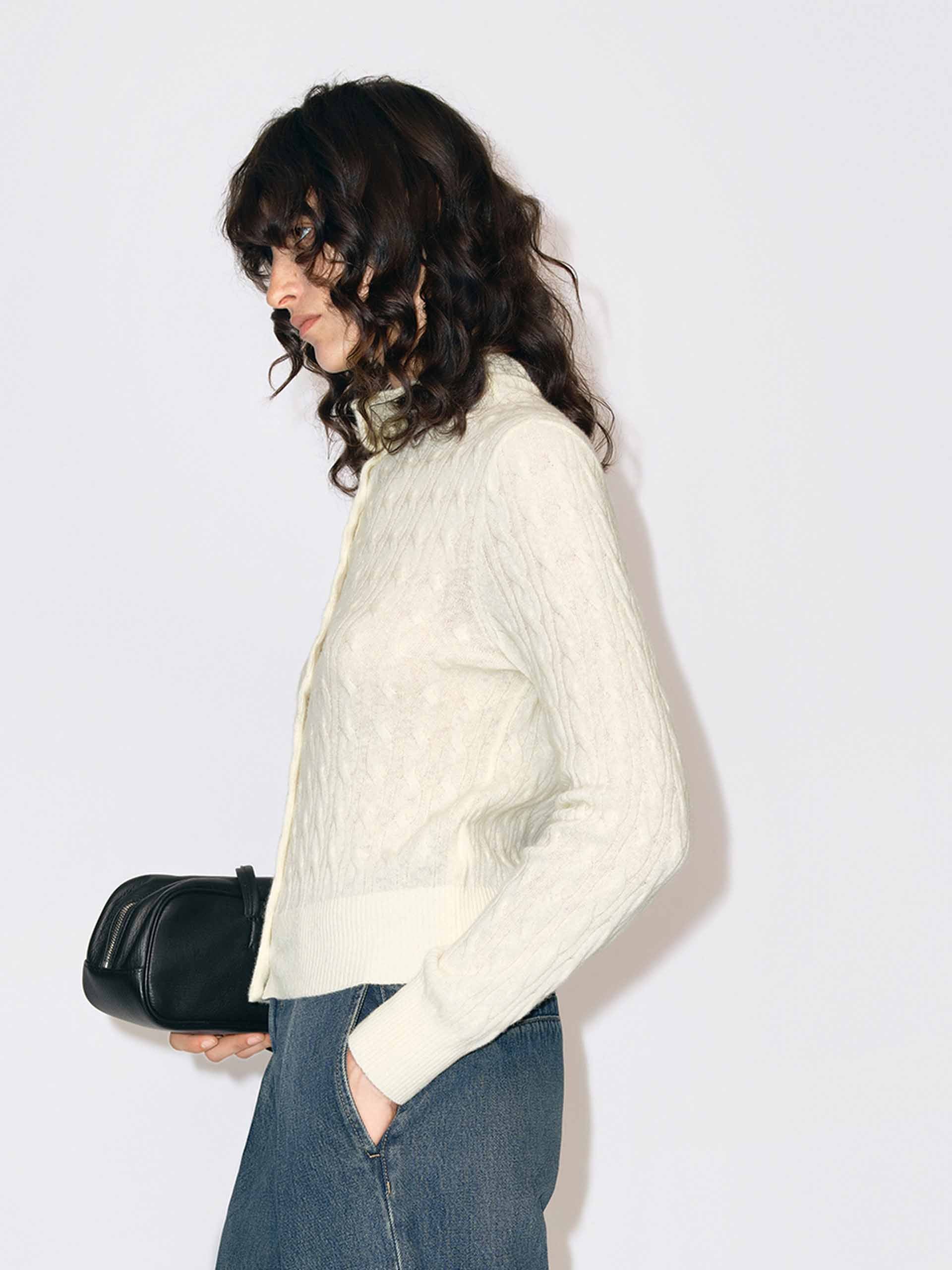 Button Closure Fitted Cardigan