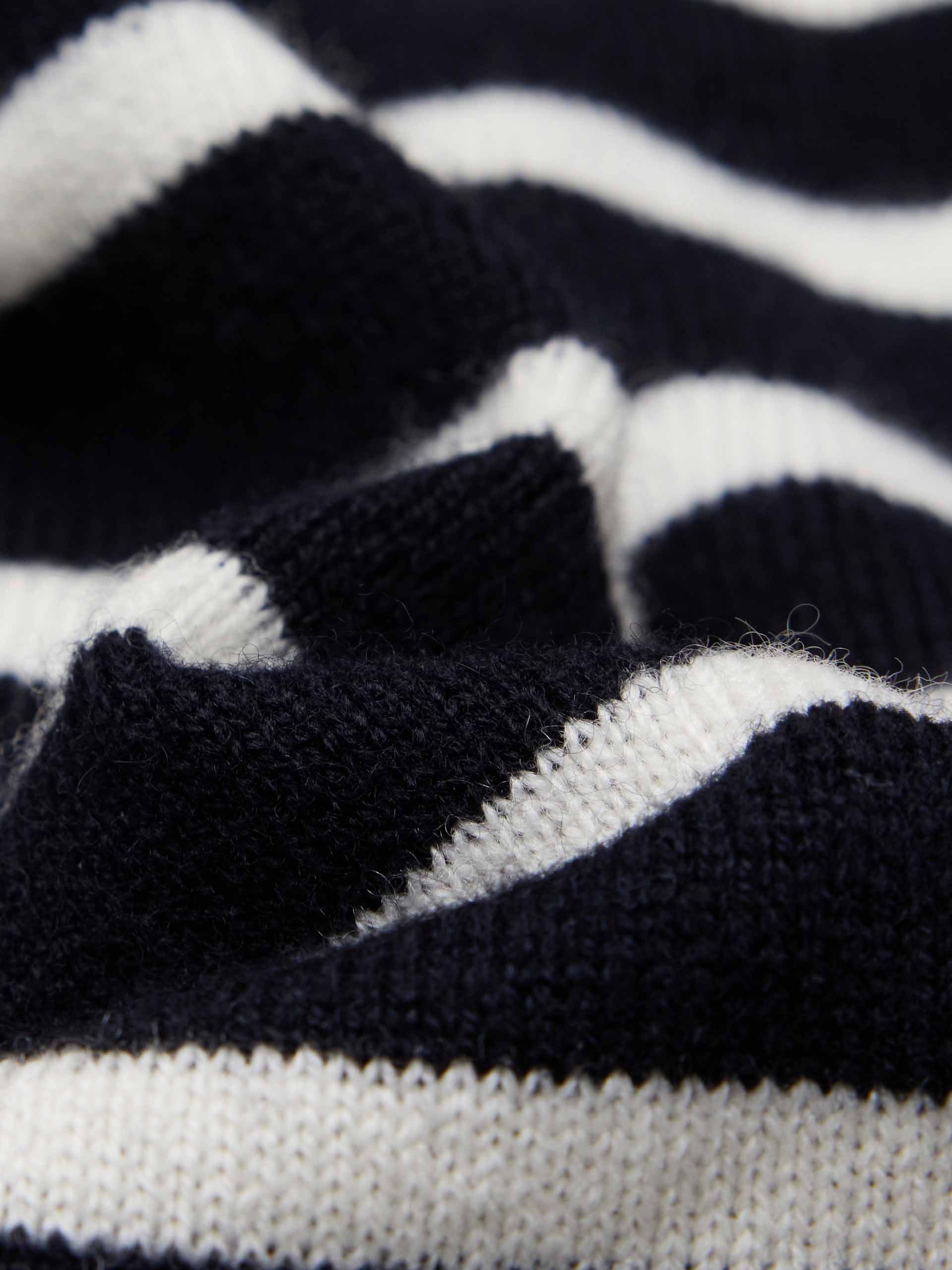 Wool Blend Striped Cardigan