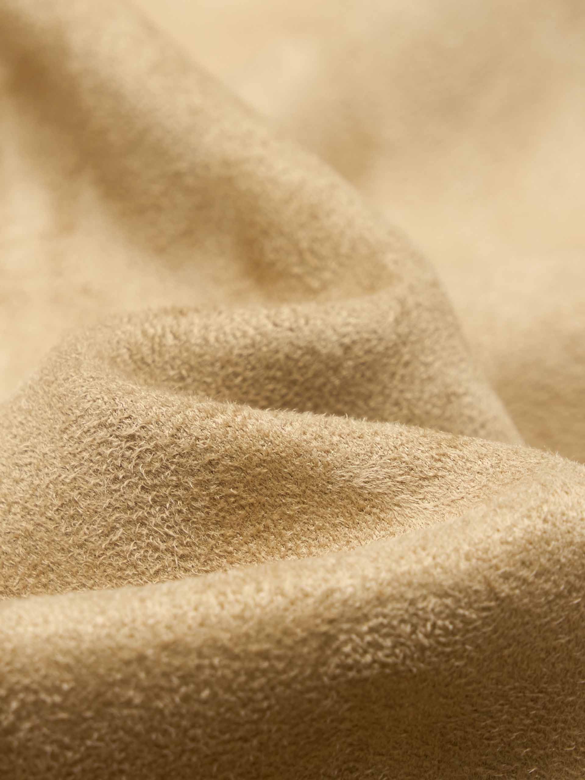 Faux Suede Hooded Coat