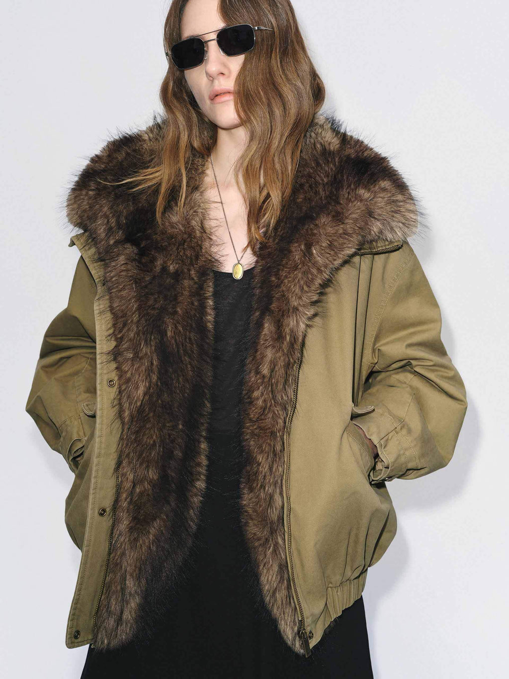 Fur Collar Cotton Coat