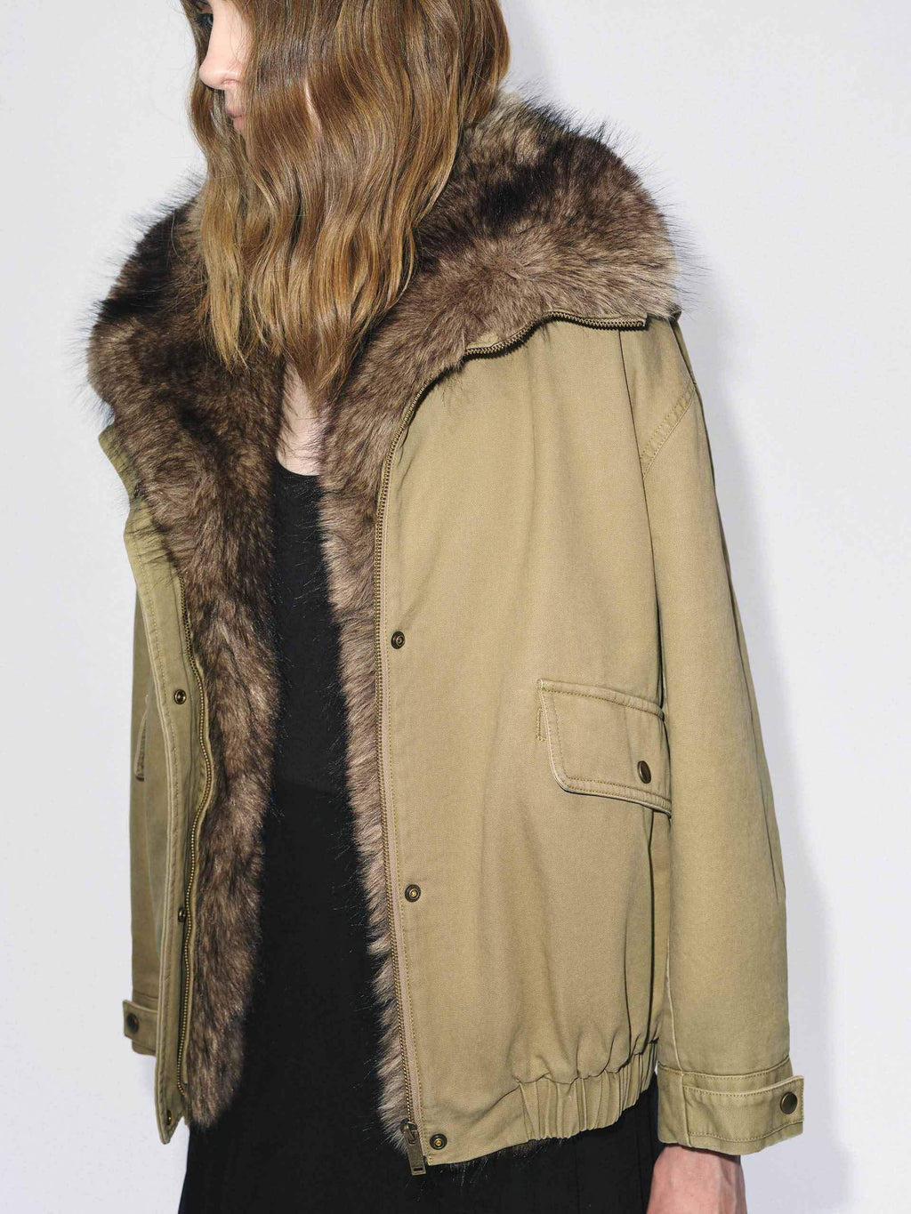 Fur Collar Cotton Coat