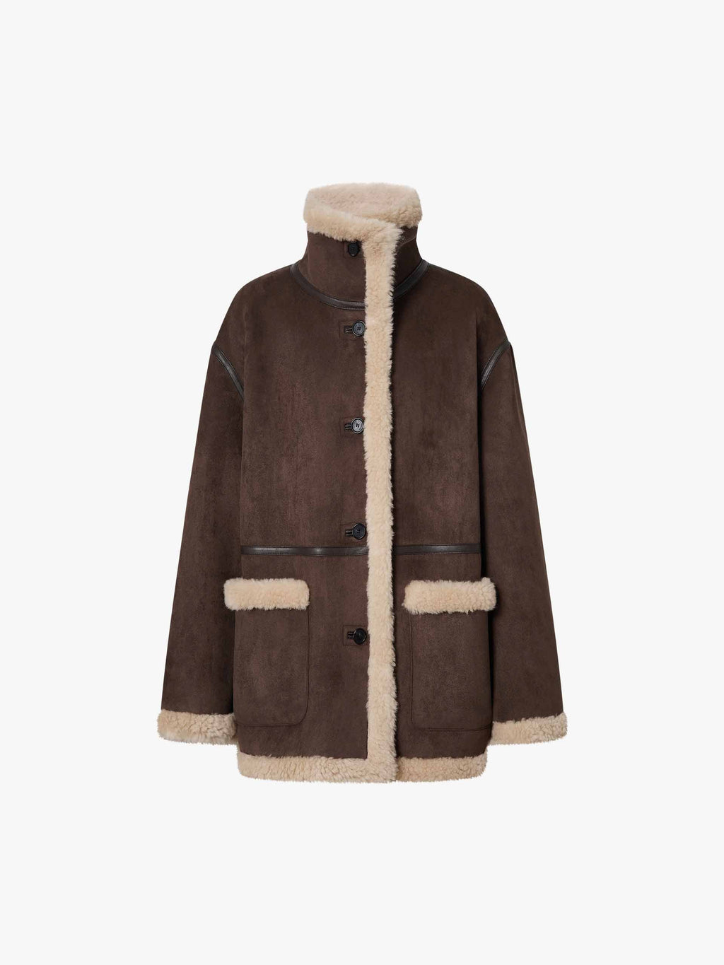 Faux Suede Fur Lining Coat