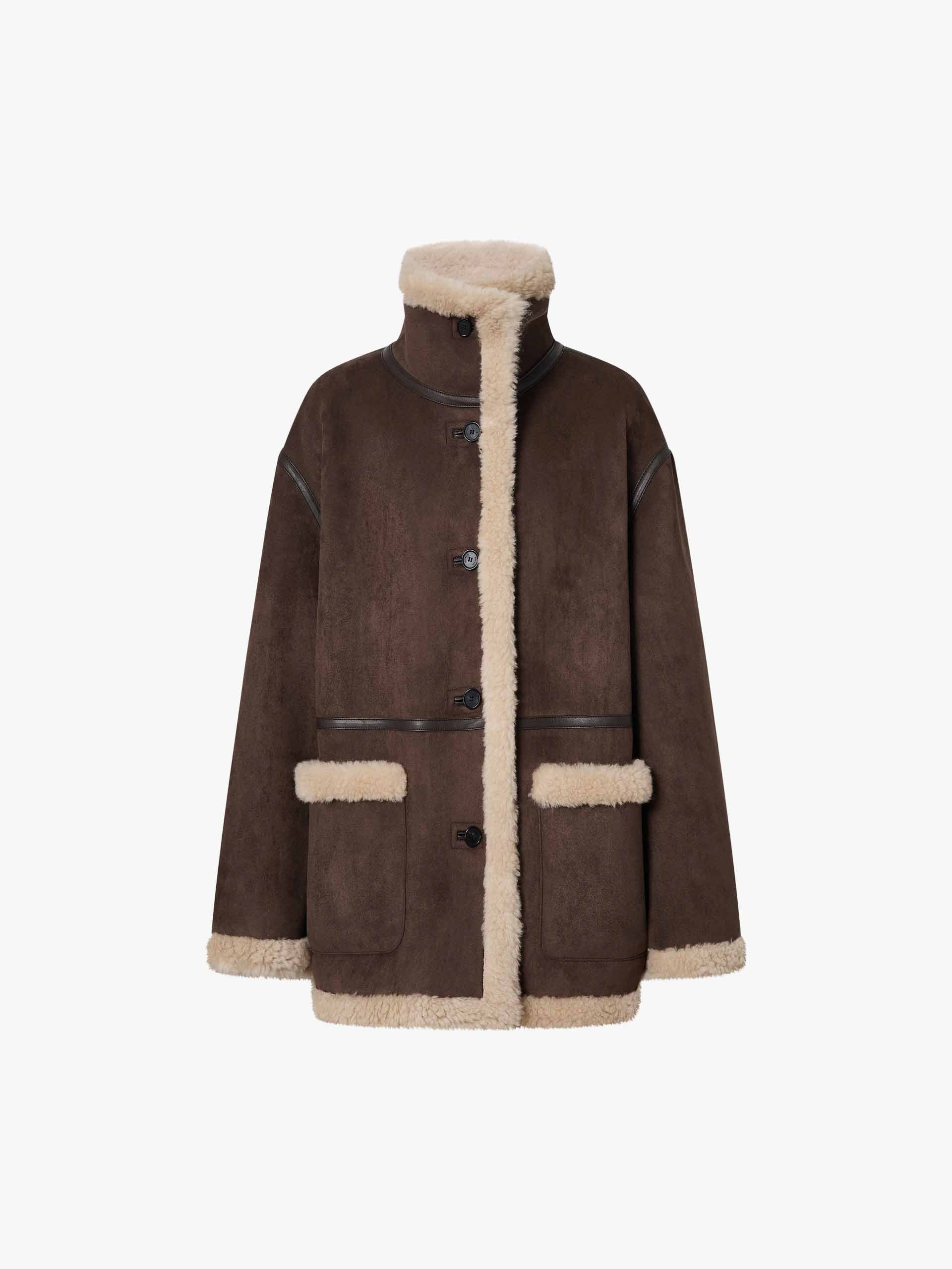 Faux Suede Fur Lining Coat