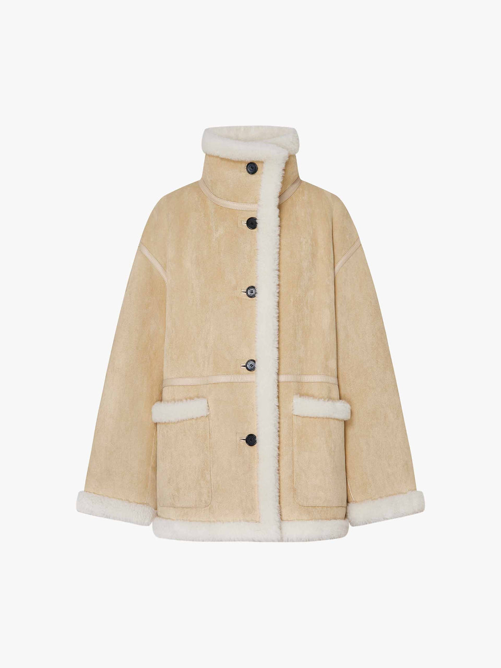 Faux Suede Fur Lining Coat