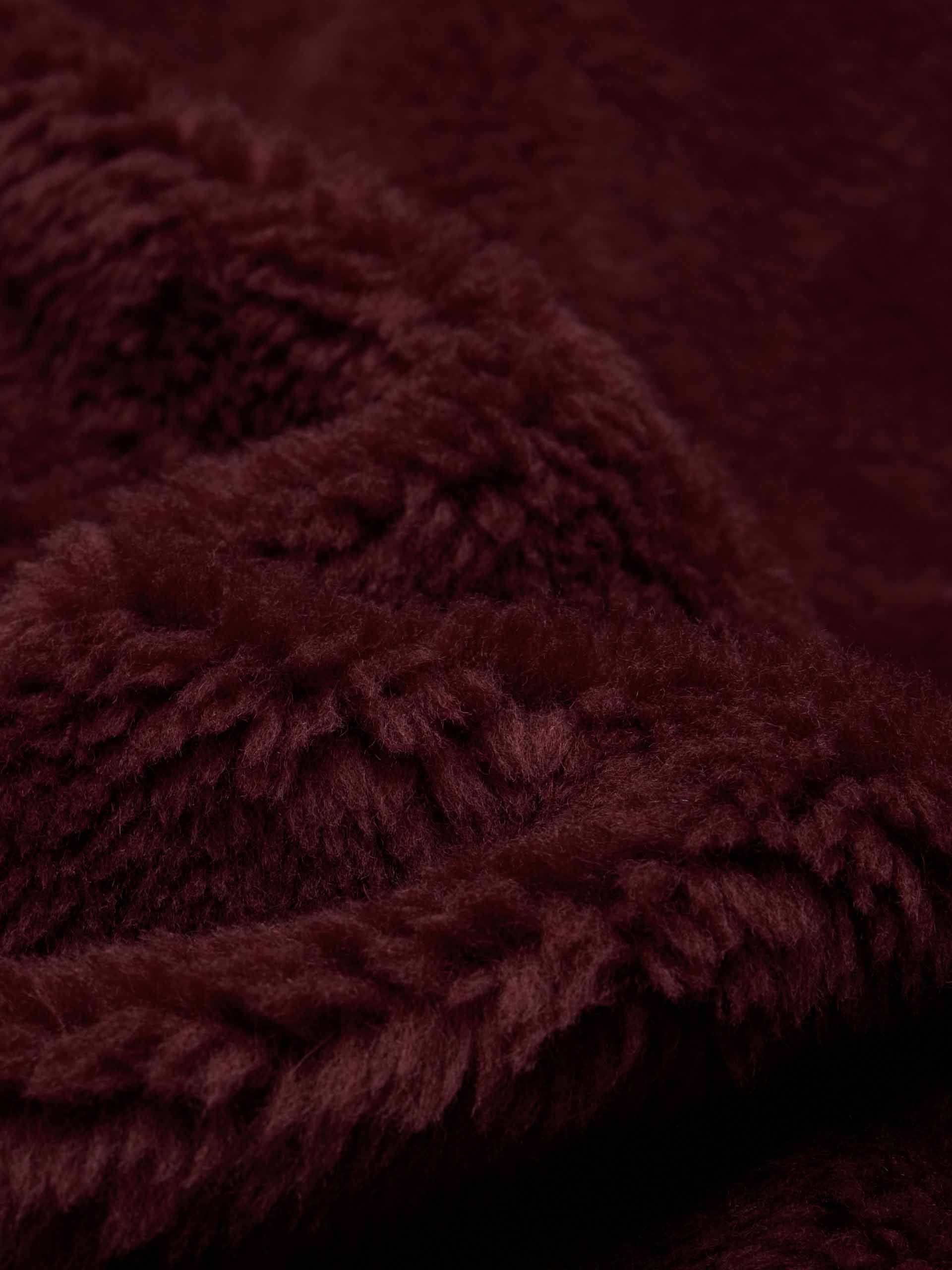 Faux Shearling Lapel Coat