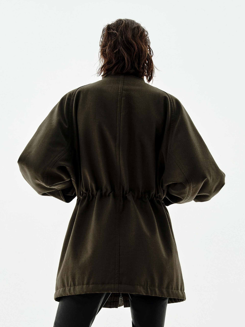 Multi Pockets Drawstring Coat