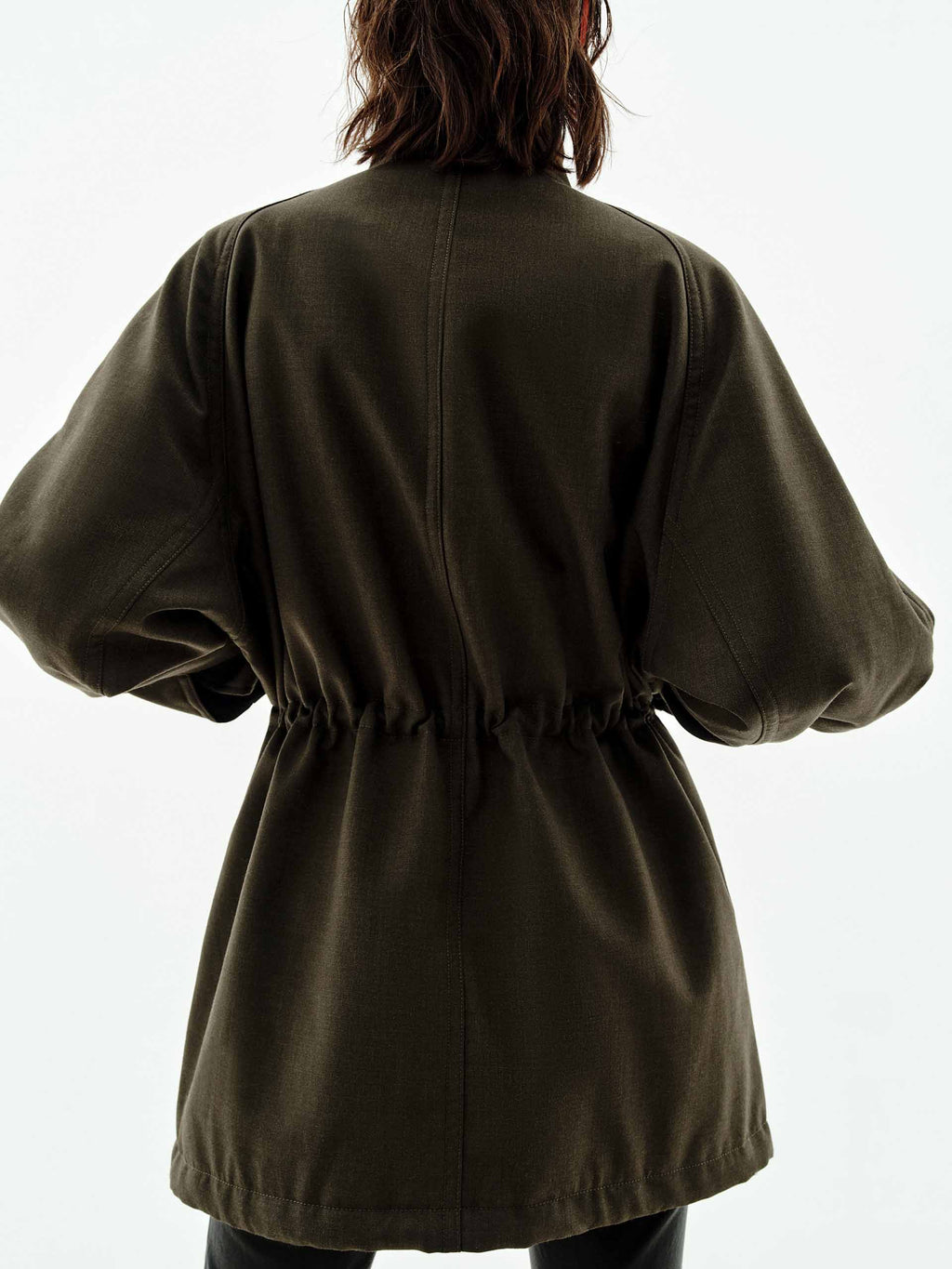 Multi Pockets Drawstring Coat