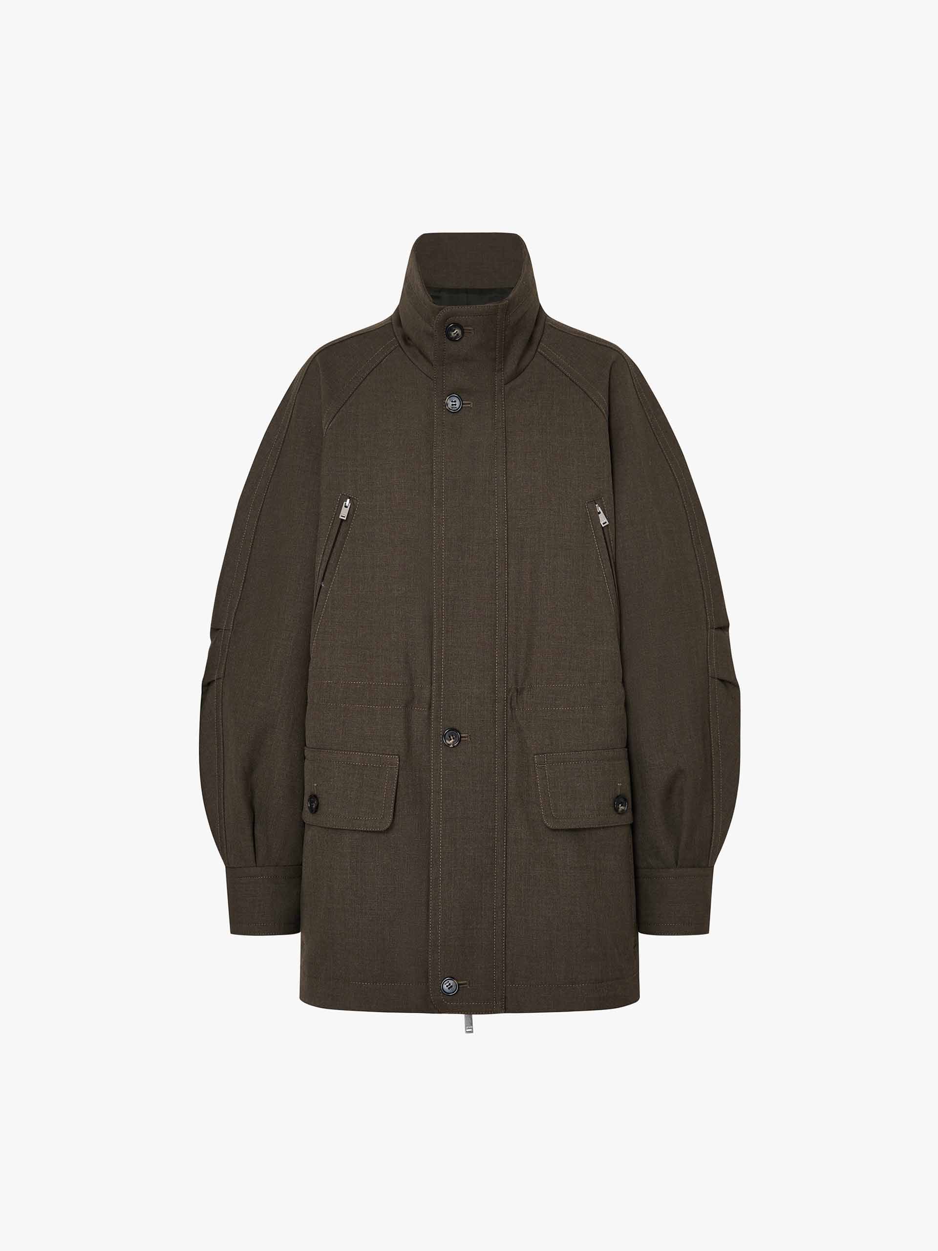 Multi Pockets Drawstring Coat