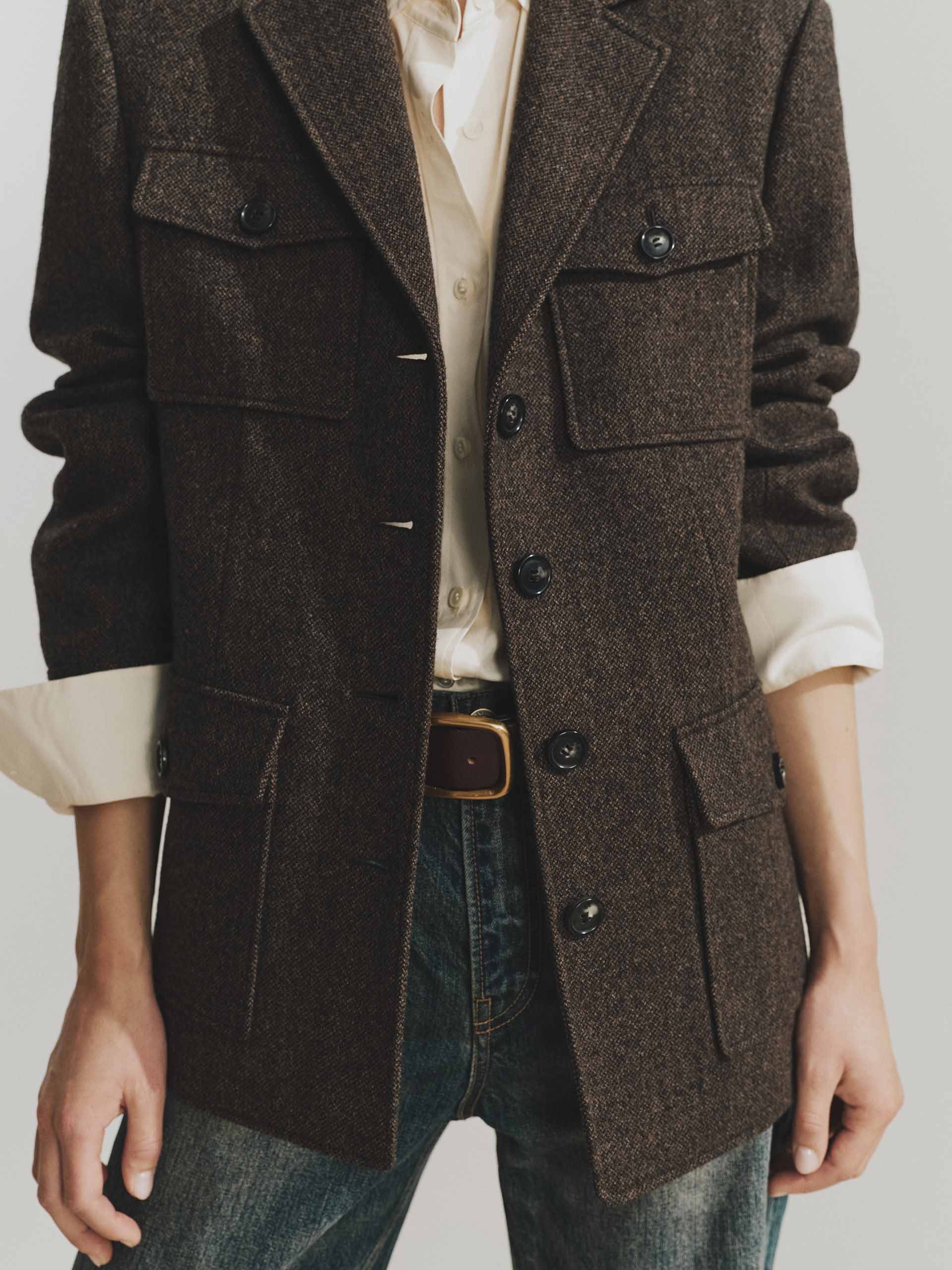 Multi Pocket Wool Coat