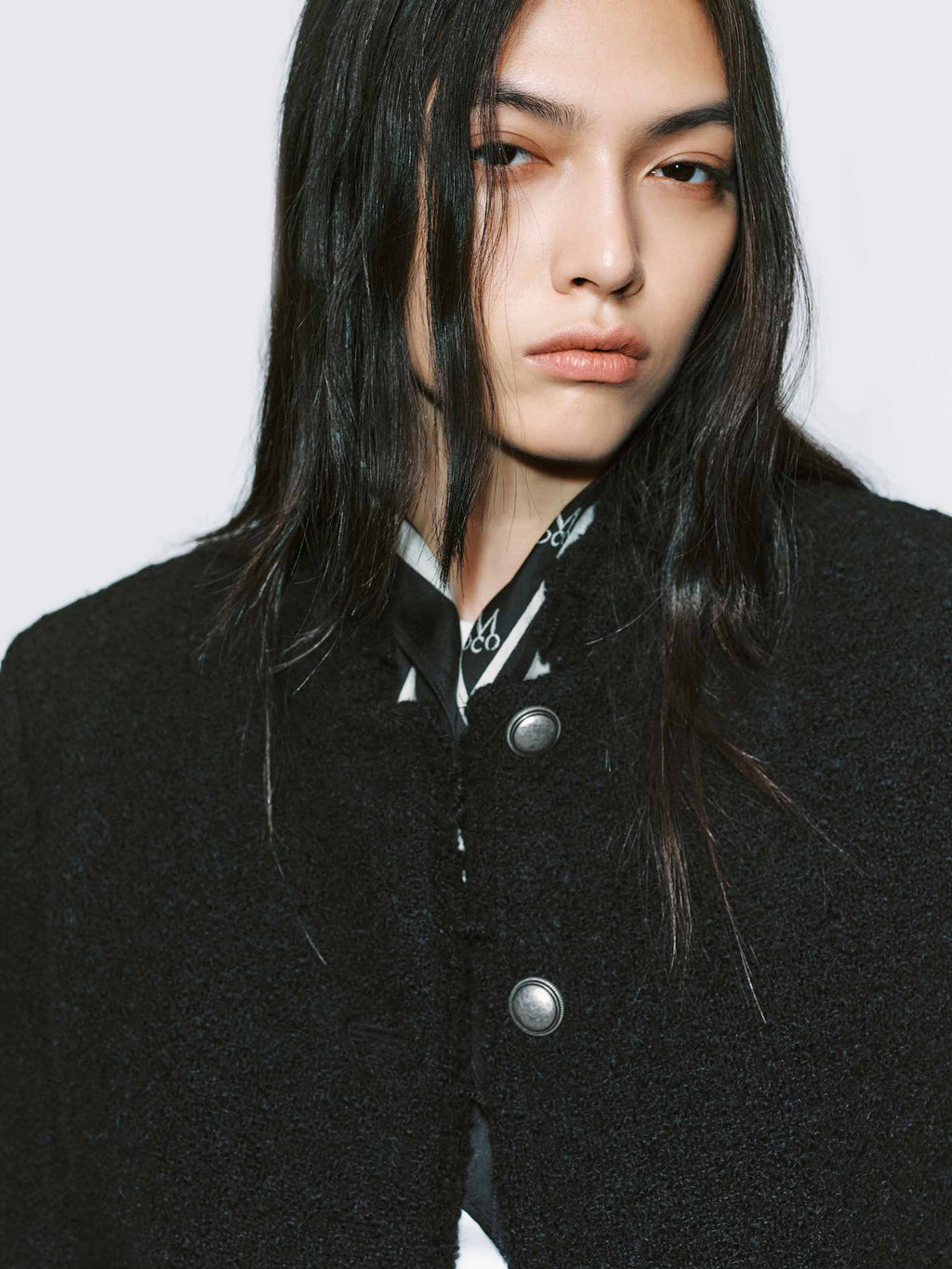 Raw Trim Cropped Coat