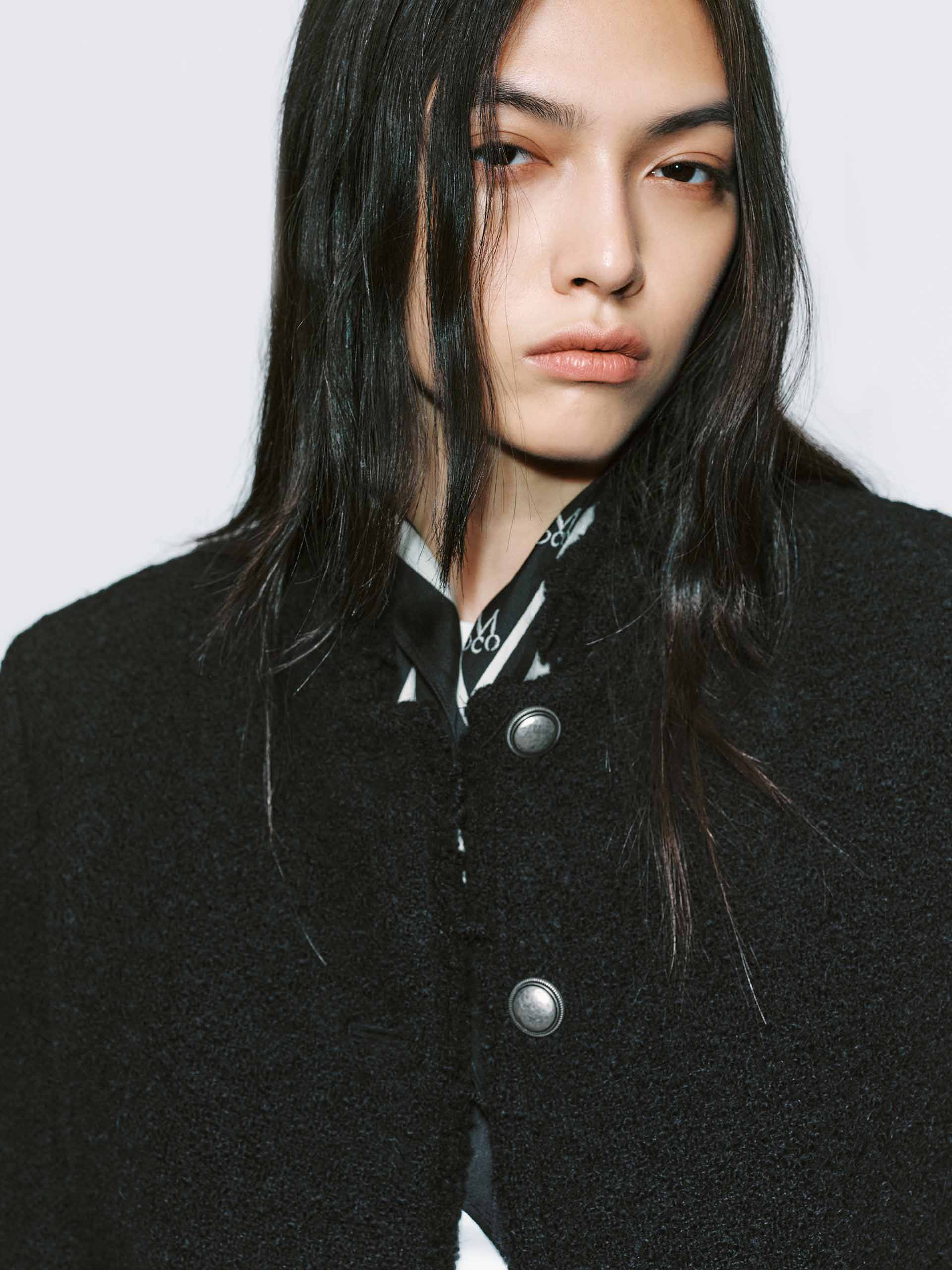 Raw Trim Cropped Coat