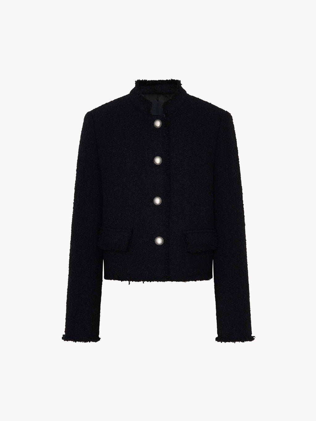 Raw Trim Cropped Coat