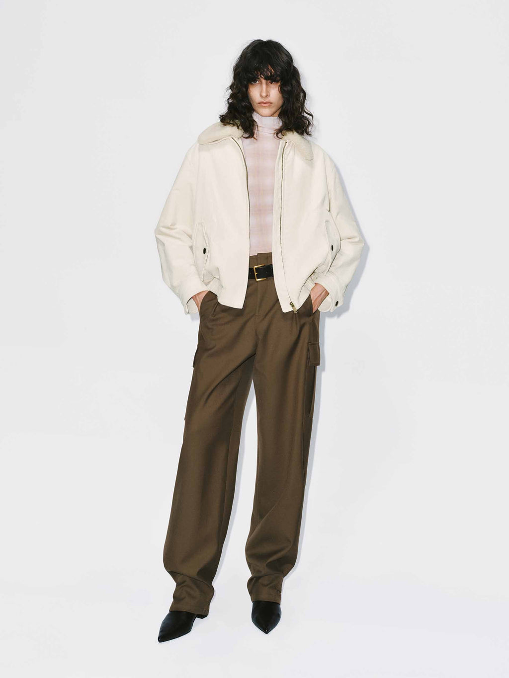 Fur Collar Corduroy Coat