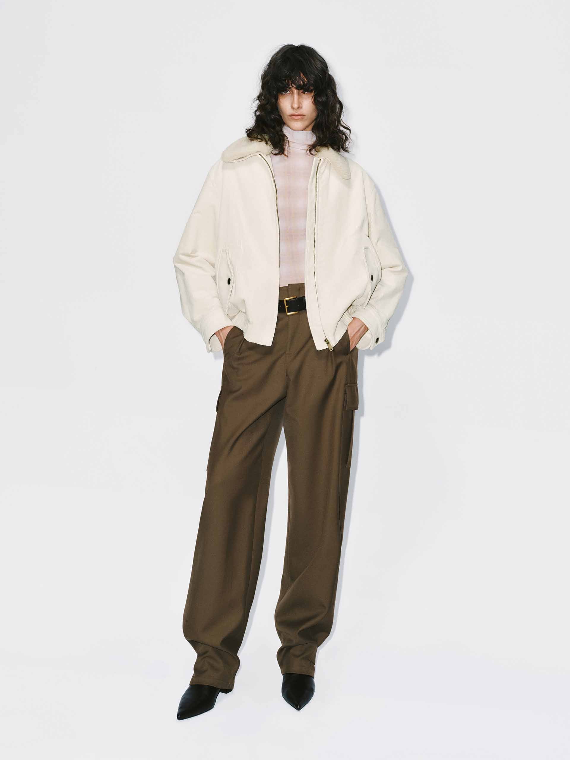 Fur Collar Corduroy Coat